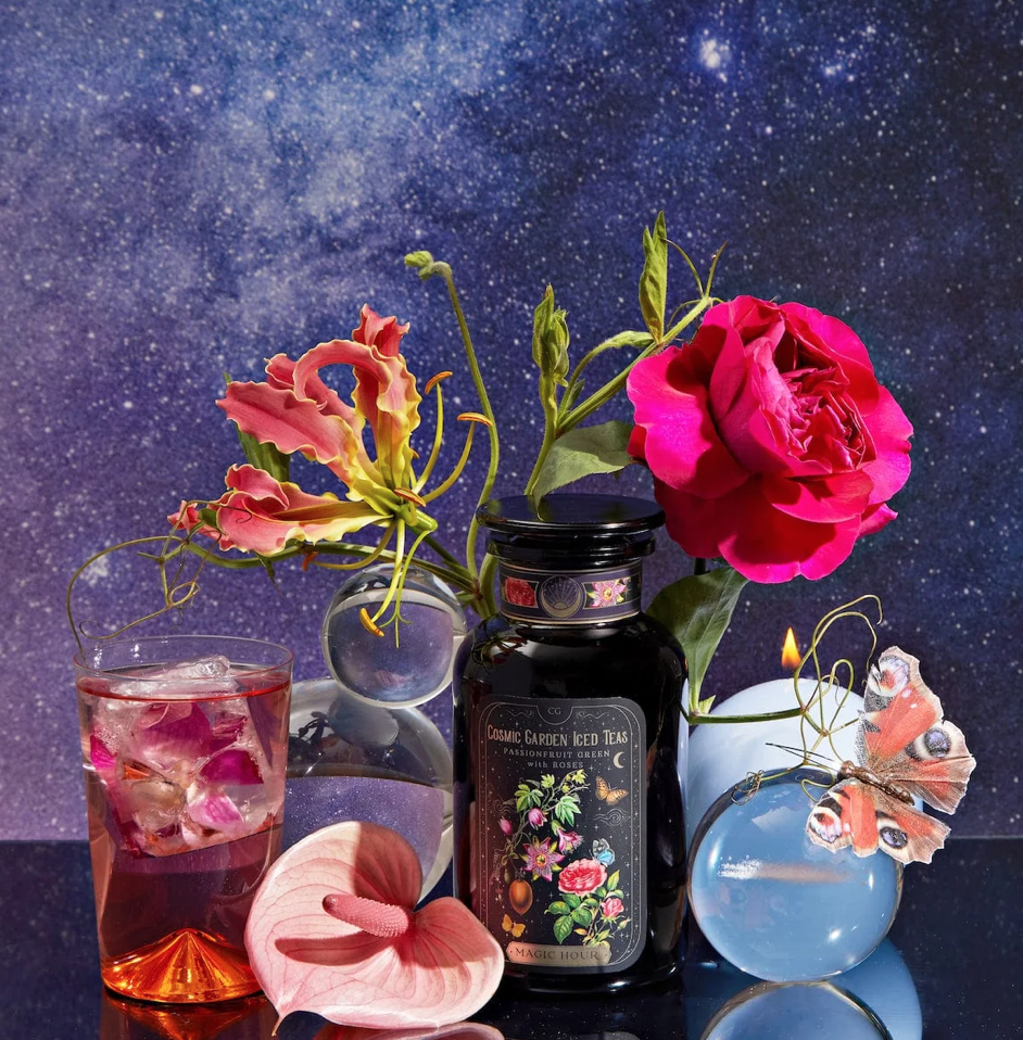 Passionfruit Green with Roses Iced Tea