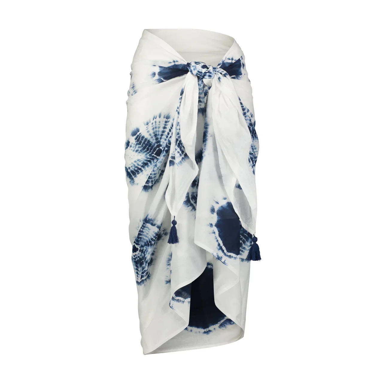Cotton Saline Paleo White Indigo Tie-Dye