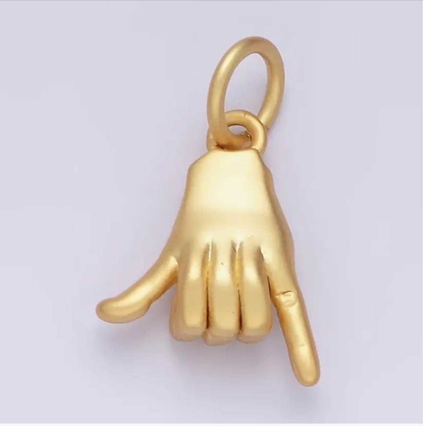 14K Gold Filled Hand Gesture Shaka "Love" Asl Rock On Add-On Charm