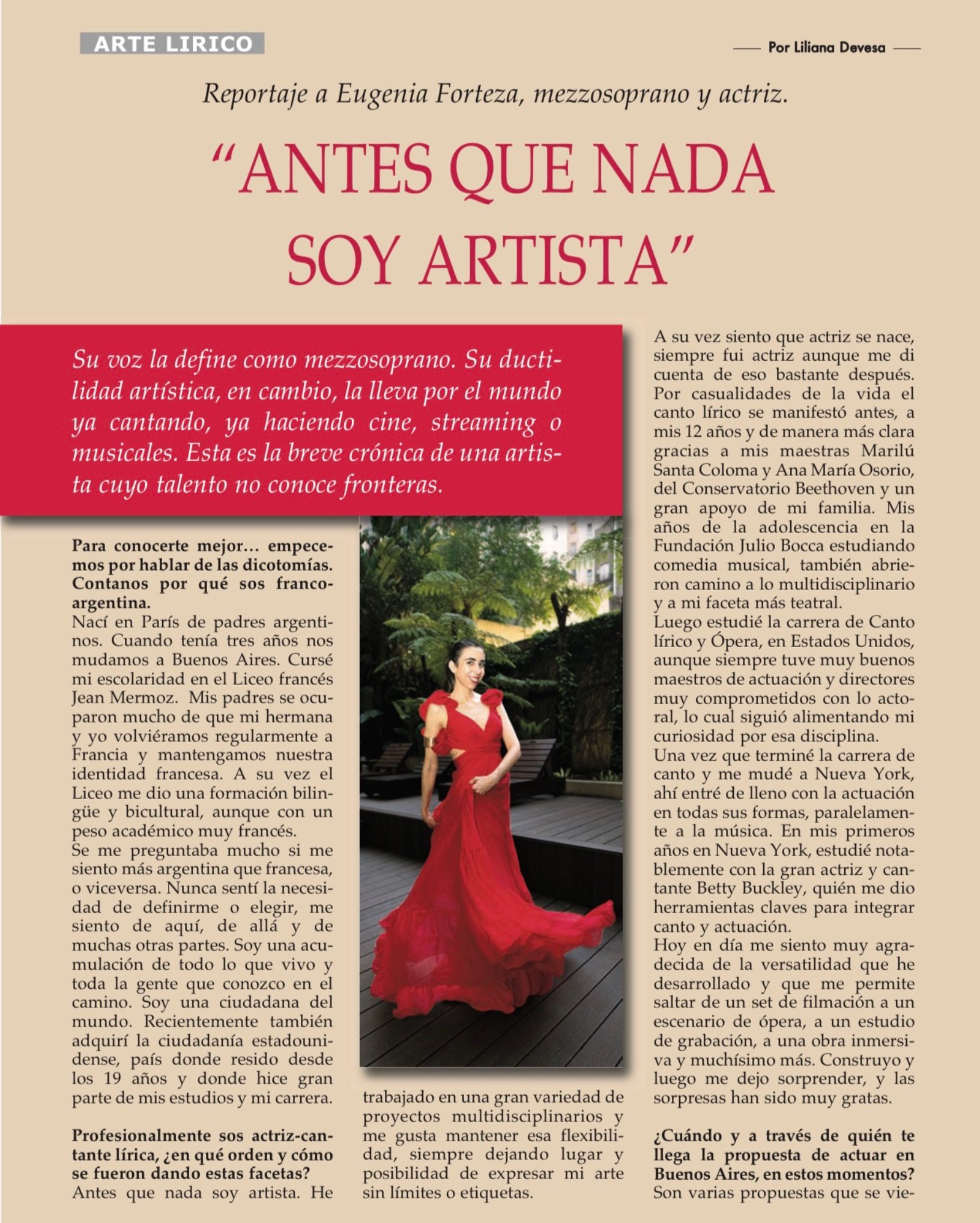 🗞️ 𝐍𝐮𝐞𝐯𝐚 𝐄𝐧𝐭𝐫𝐞𝐯𝐢𝐬𝐭𝐚 🗞️ | Revista @bancariosdelprovincia

✍🏼 @lilianadevesa ~ much&iacute;simas gracias por la invitaci&oacute;n!

💫 Disfrut&eacute; mucho responder estas preguntas sobre mi camino art&iacute;stico y mi actual paso p