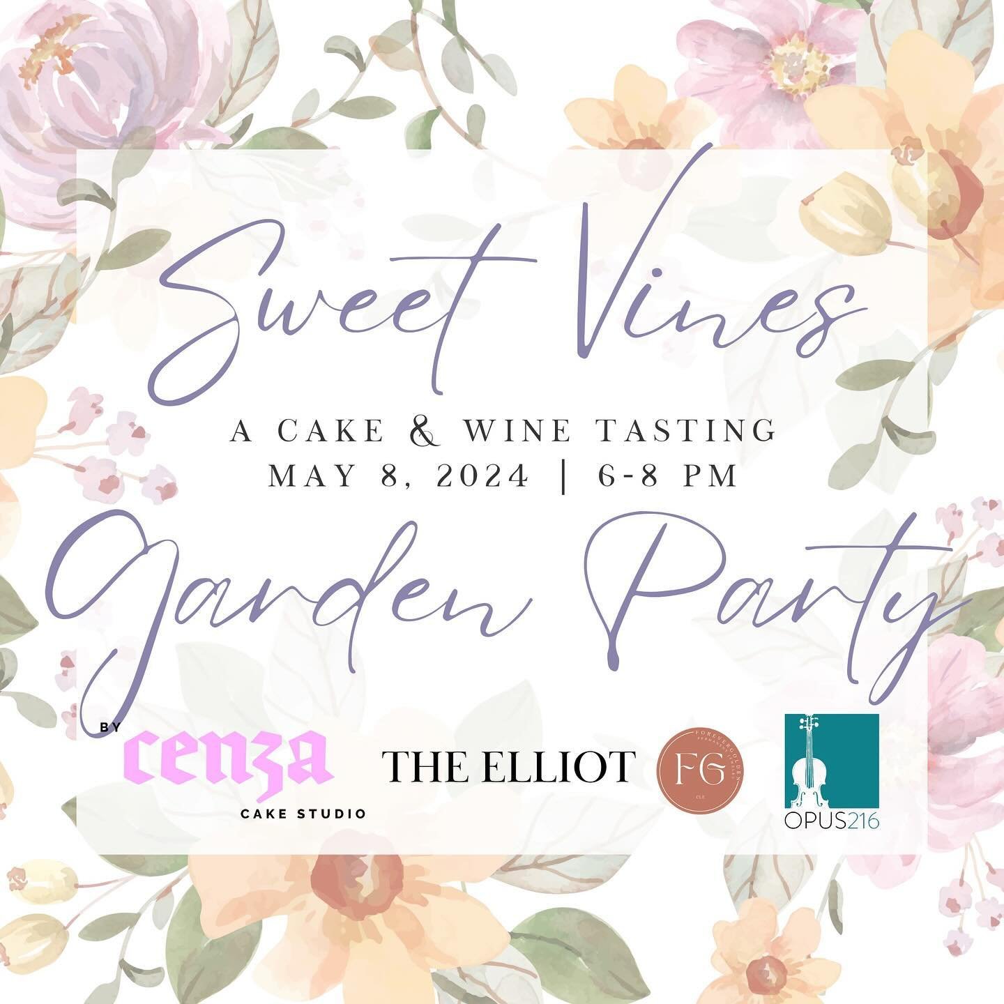 Still searching for the perfect cake for your wedding or the best gift for Mother&rsquo;s Day?

Join us on May 8th from 6-8 PM for an evening garden party featuring a wine &amp; cake tasting with specialty cakes by By Cenza Cake Studio.

Your ticket 