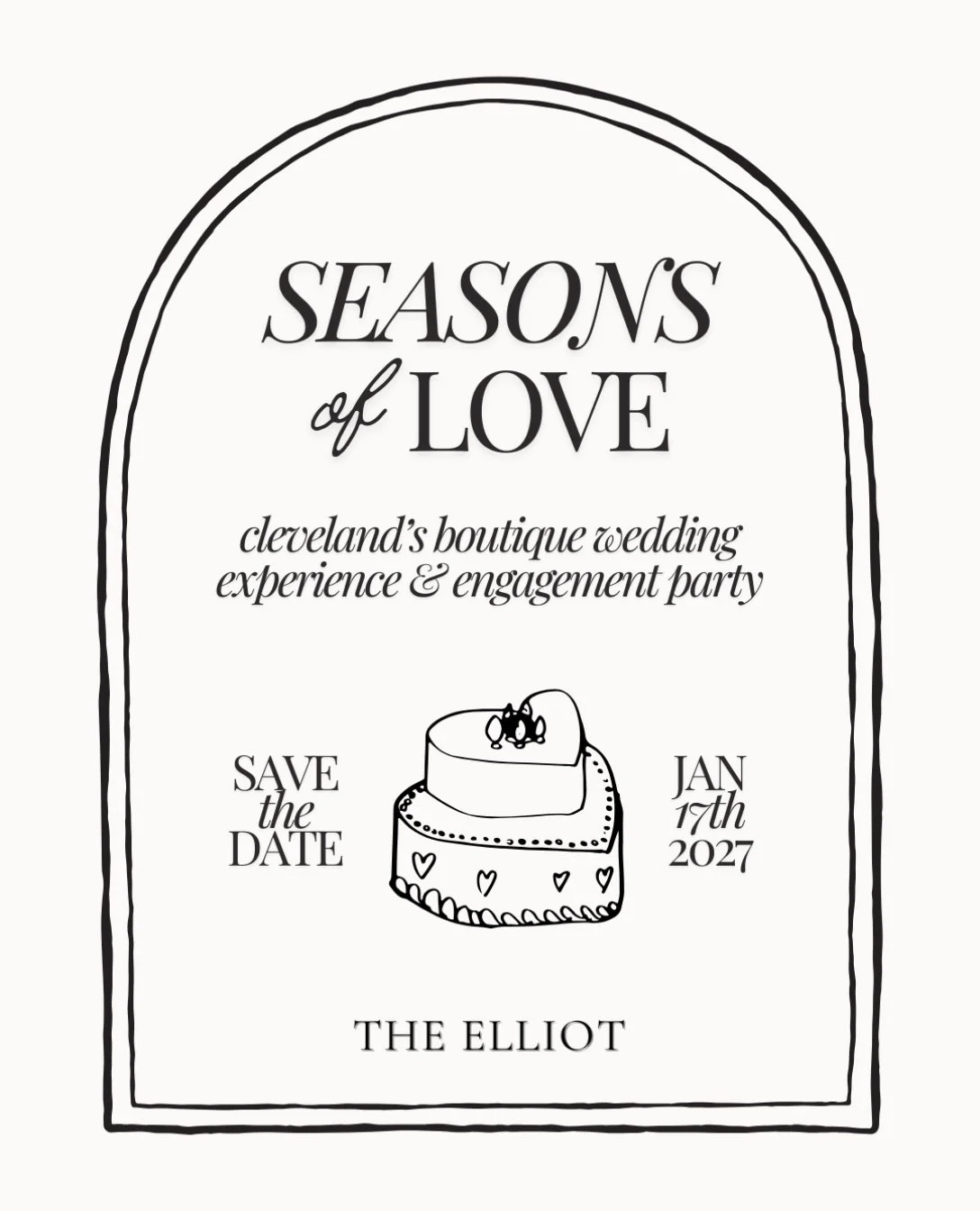 MARK YOUR CALS 🩵

Seasons of Love is coming BACK for 2027 with an array of iconic vendors who will help make all your wedding dreams come true! 

Brides, grooms, friends, family, and all wedding party people&hellip; come PARTY with us on January 17 