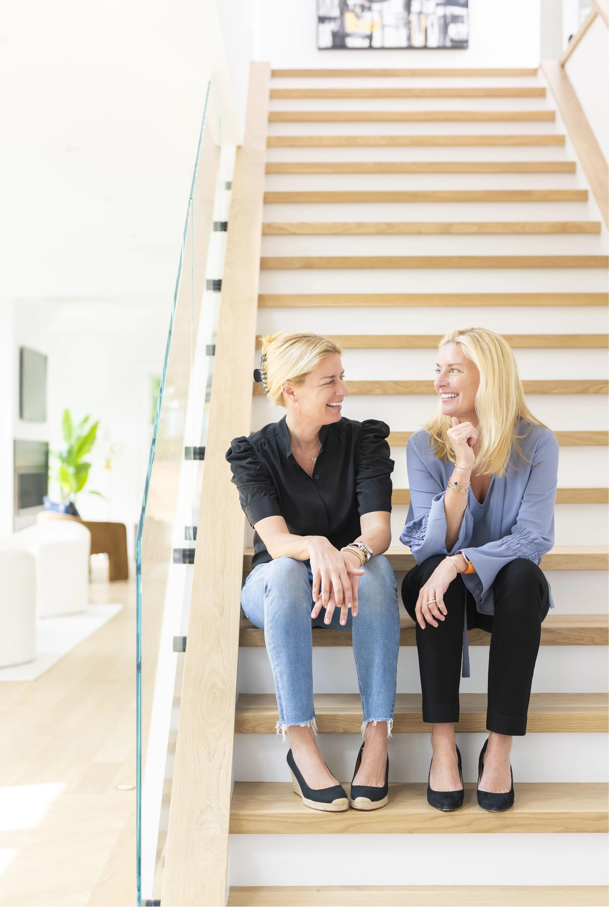 The JK Team on stairs
