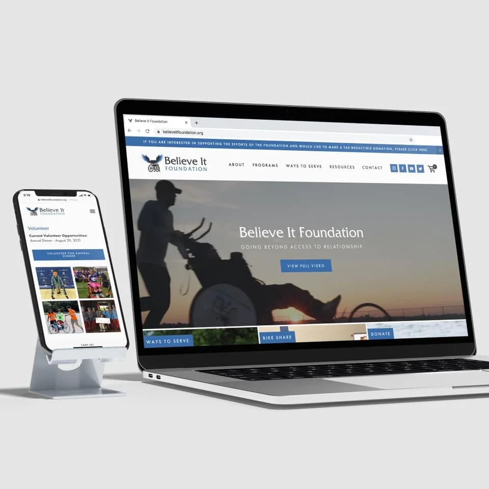New website for The Believe It Foundation