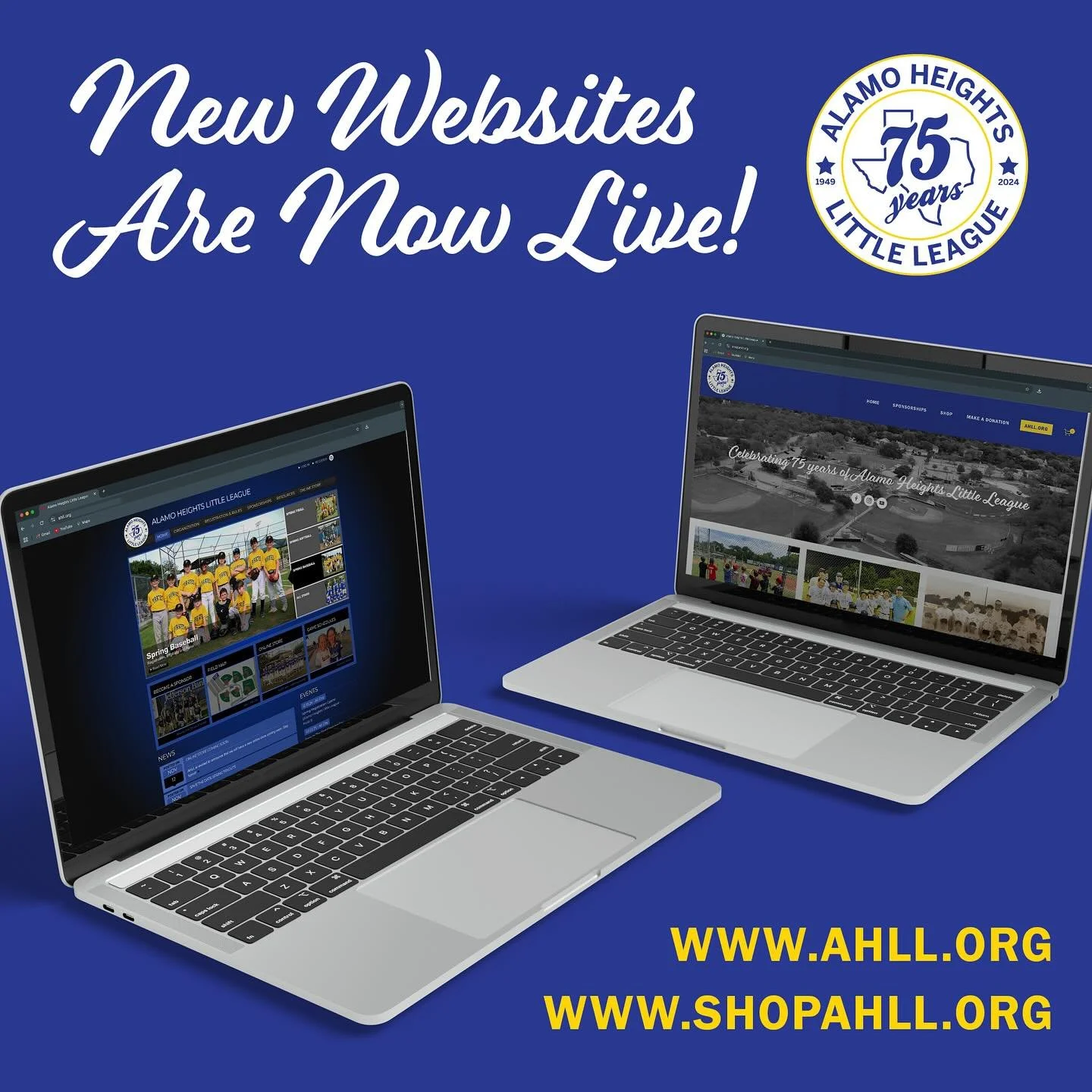 Core Creative's websites for AHLL