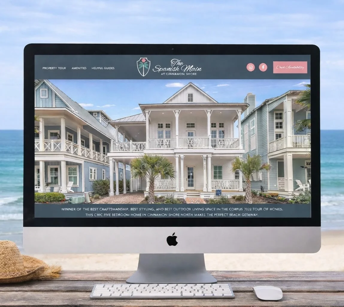 Core Creative had a beachy time bringing the brand and website for The Spanish Main to life! 

Inspired by seabreeze blues, seasalt neutrals, and laid-back coastal vibes, we designed a logo and website that transport you straight to a tropical paradi