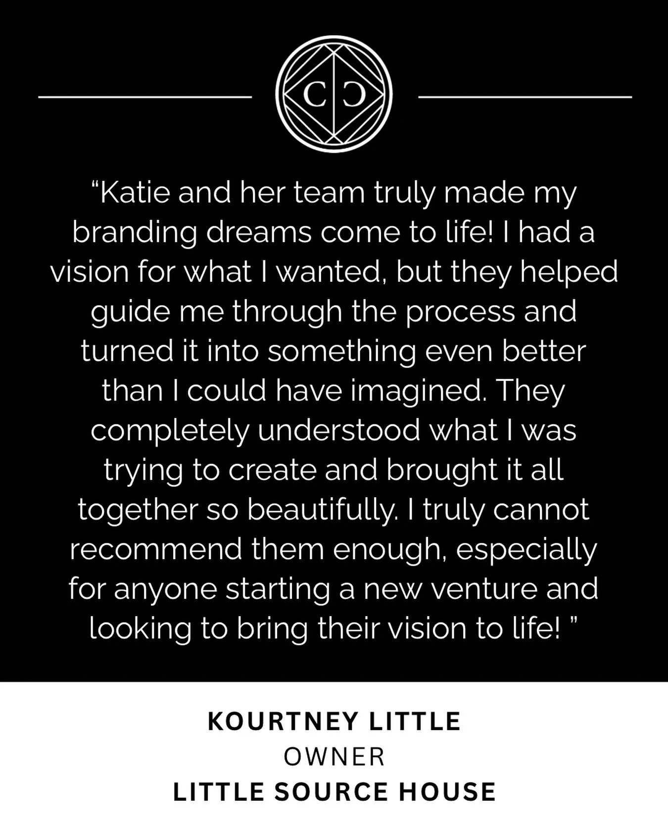 &ldquo;Katie and her team truly made my branding dreams come to life! I had a vision for what I wanted, but they helped guide me through the process and turned it into something even better than I could have imagined. They completely understood what 