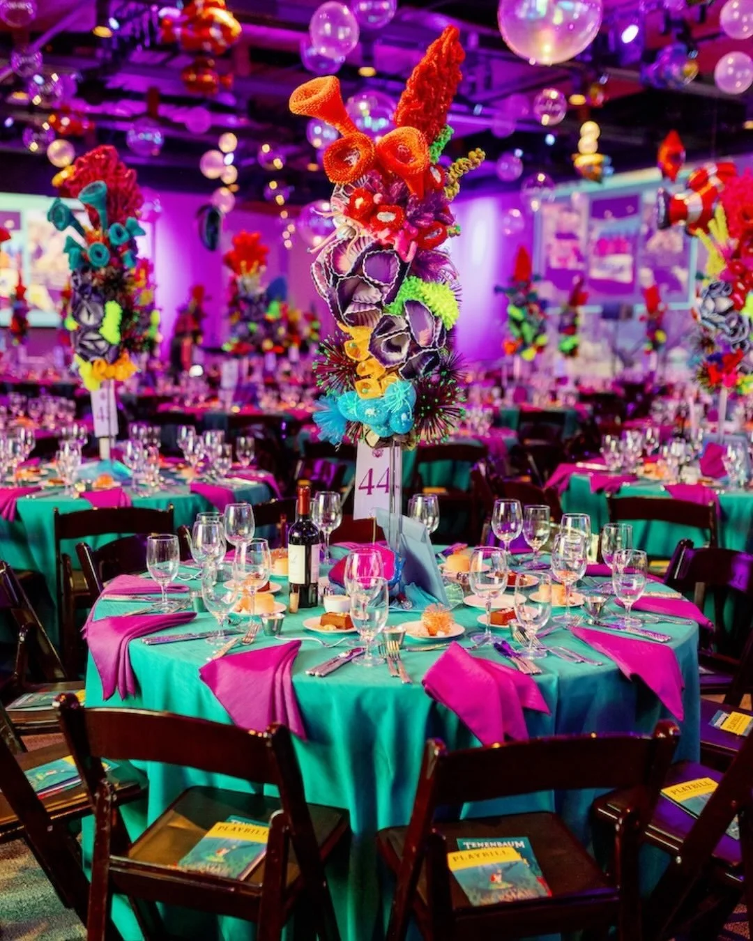Under the Sea &amp; On Stage! 🧜&zwj;♀️🎭 We loved bringing the magic of Broadway and the ocean to life for SA Life Academy&rsquo;s &ldquo;Off-Broadway&rdquo; Gala, featuring The Little Mermaid theme! Our team crafted a cohesive visual identity for t