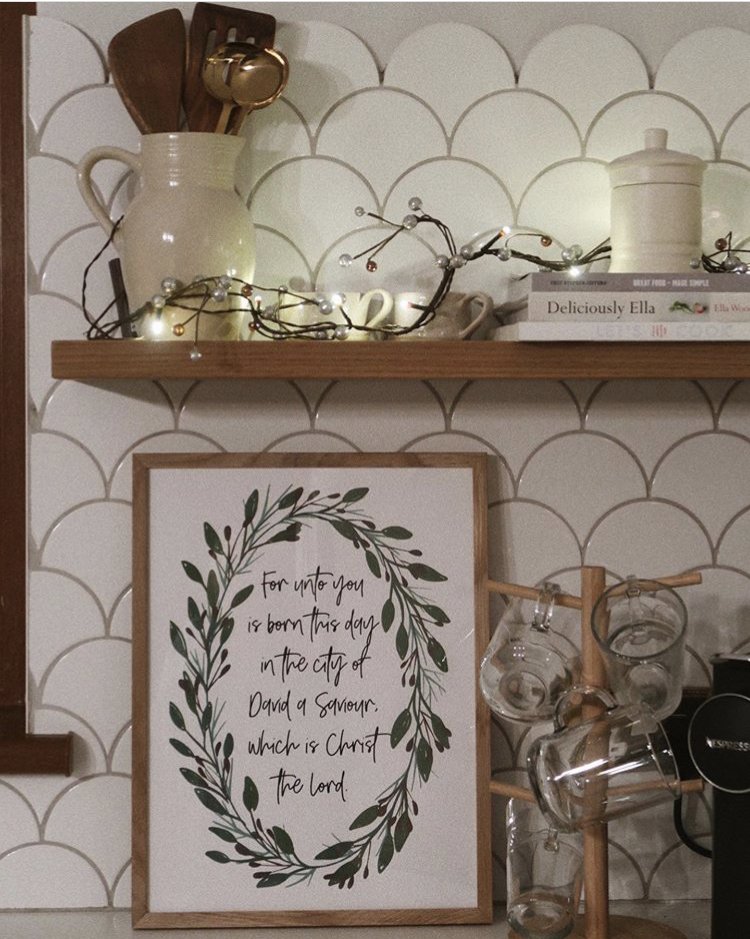 Christmas print For unto us is born this day