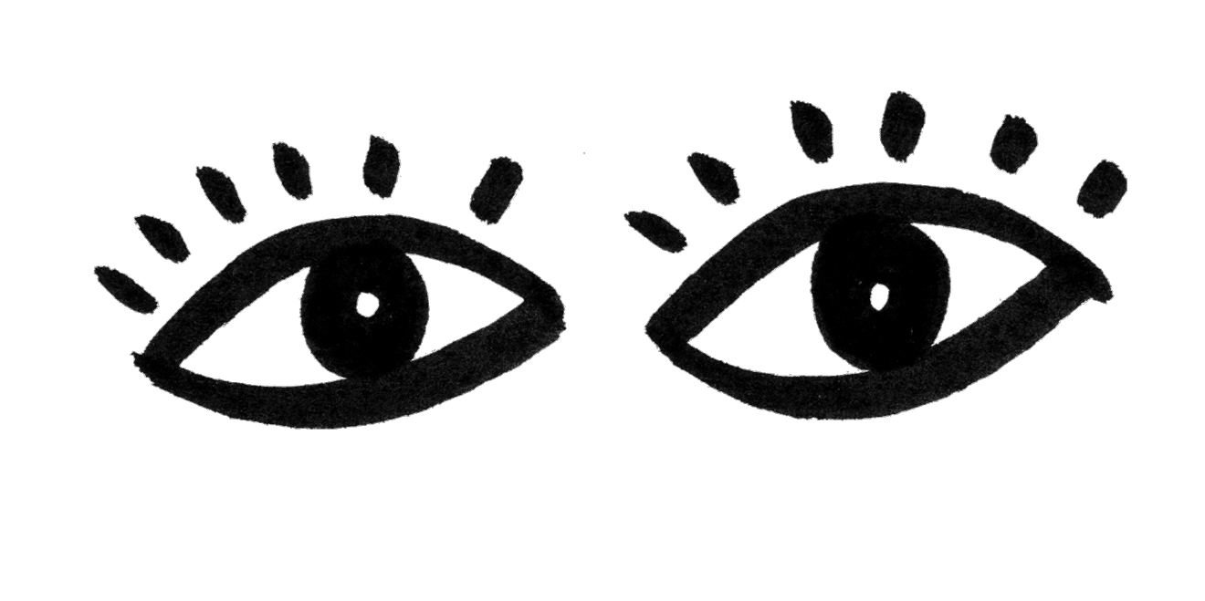 illustrated animated gif of eyes blinking by Heather Miller