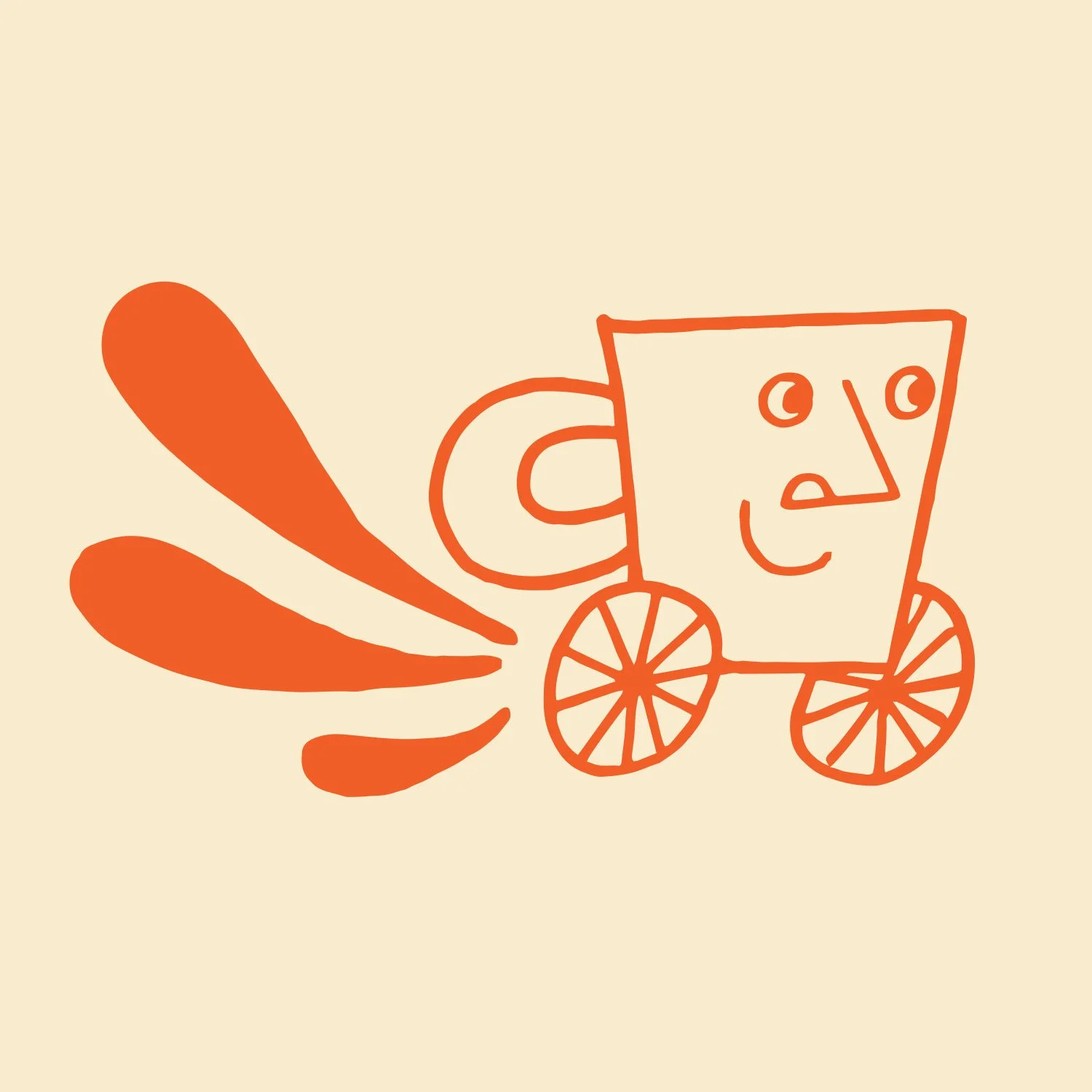 To go coffee character illustration by Heather Miller