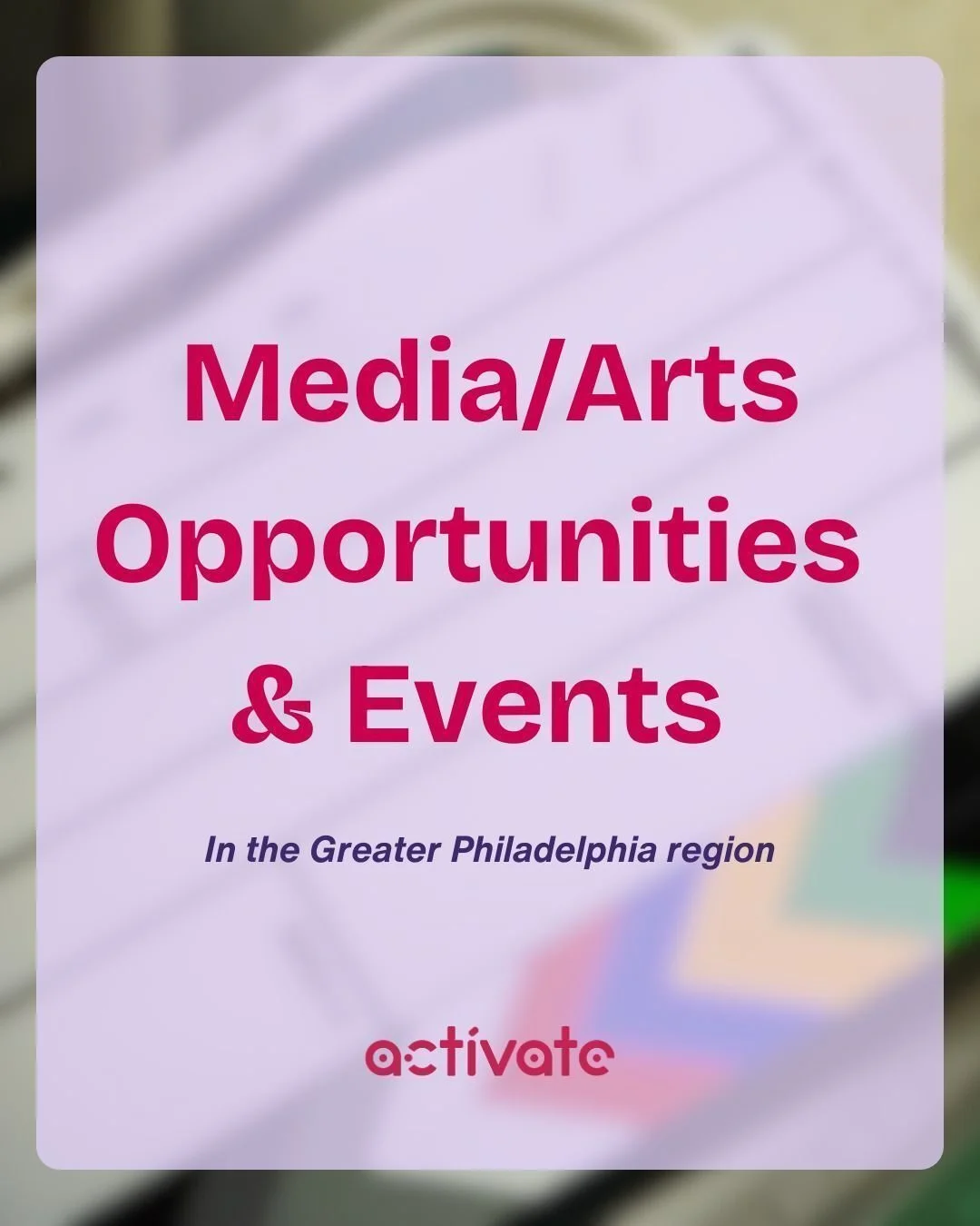 🚨 Check out these amazing media &amp; arts opportunities for October!