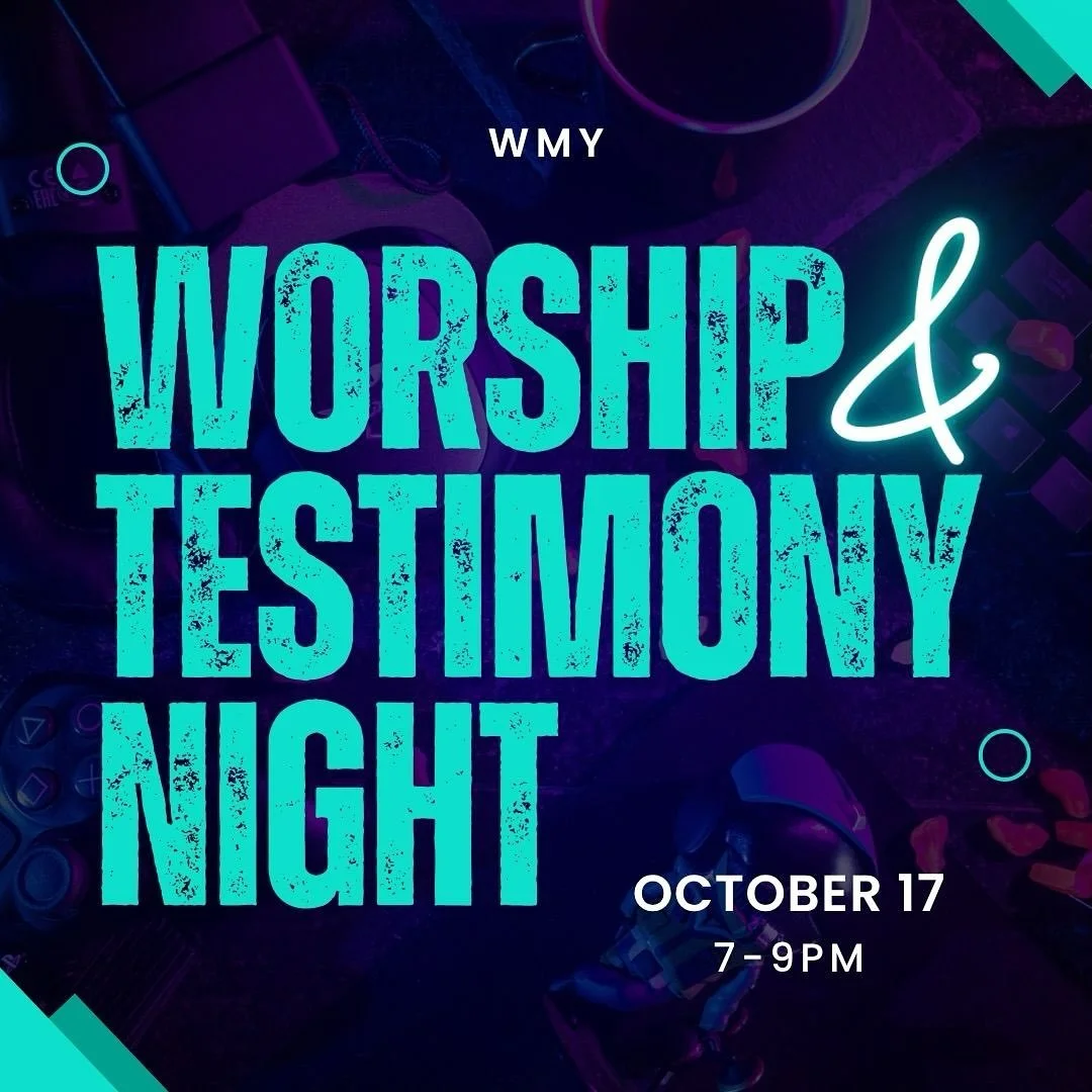 It&rsquo;s our first Worship and Testimony night! These will be happening once a month from 7-9pm and will be full of worship, praise, and learning how God has worked in peoples lives. Each time you will hear two different youth leaders&rsquo; testim