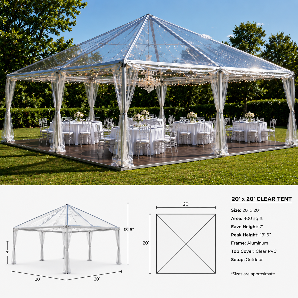 Clear Tent 20'x20'
