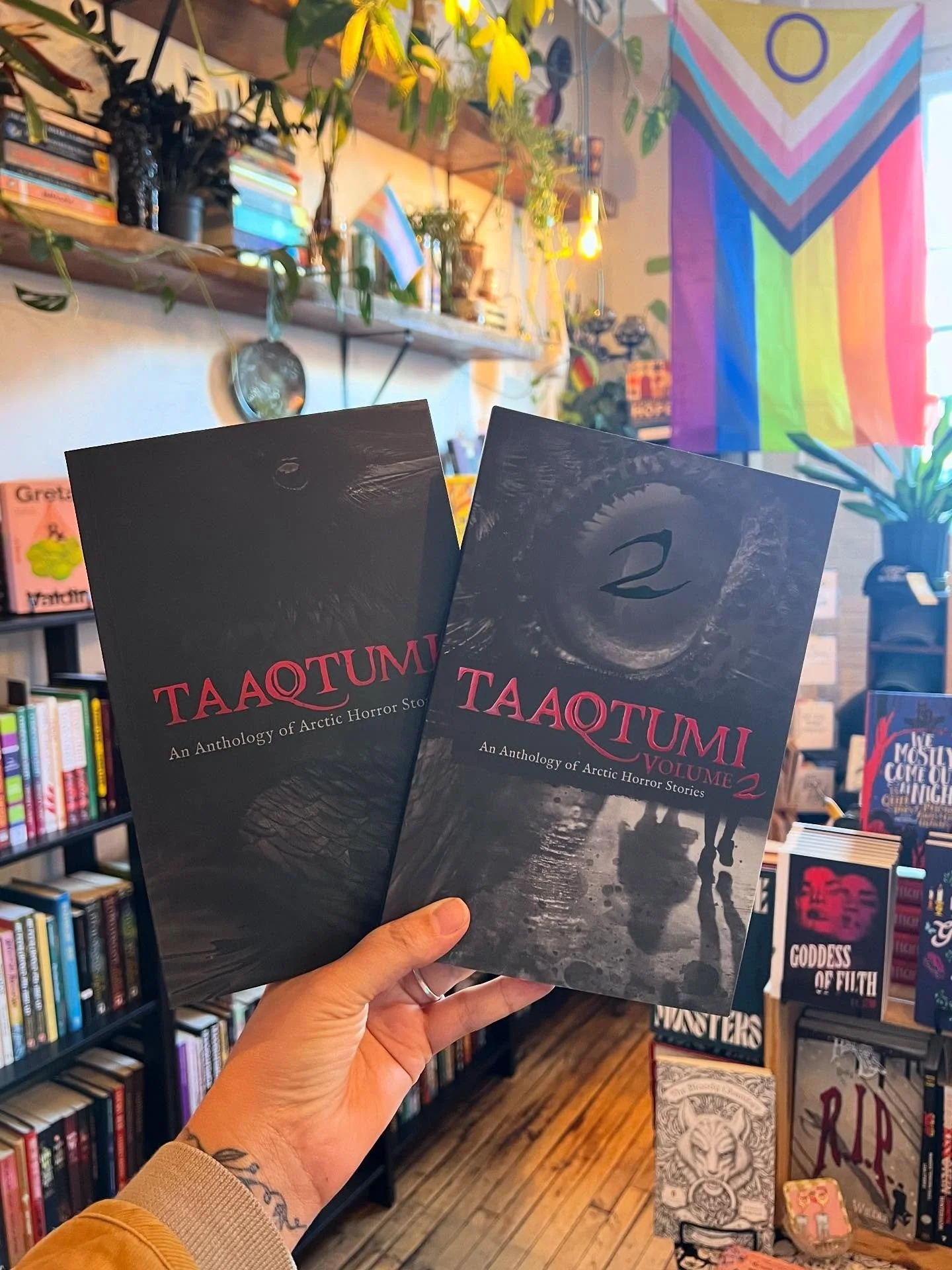 Taaqtumi: An Anthology of Arctic Horror is one of our perennial Black Walnut Books bestsellers, and we are so excited to be carrying Taaqtumi volume 2! Message us if you want a copy of either collection. 

&ldquo;Taaqtumi&rdquo; is an Inuktitut word 