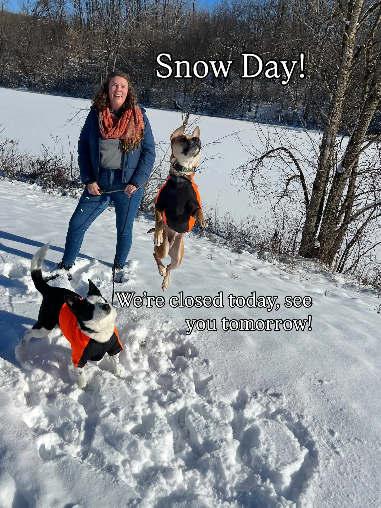 Both bookstores are closed today 12/10 because of the snow! See you tomorrow ✨❄️⛄️🌨️✨