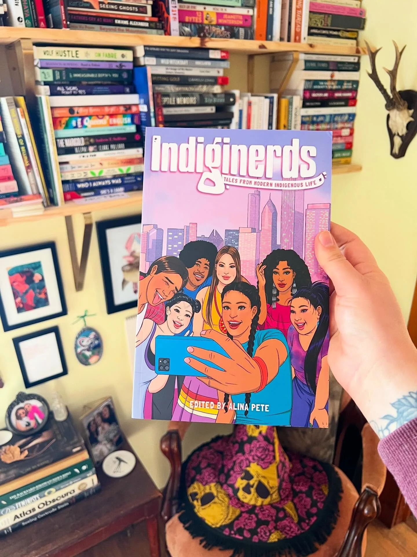 I&rsquo;m loving Indiginerds edited by @alina.pete so much! These stories are incredible, relatable and important. We&rsquo;re discussing it virtually this Sunday 12/21 at 12:30pm for the Indigenous and Lit Book Club. You can sign up to join on our w