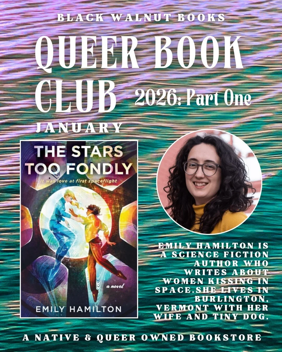 Our first queer book club pick of the year is The Stars Too Fondly by @emilyhamilton.sf ✨🪐💫🚀⭐️

We are discussing it virtually on Tuesday 1/27 at 6pm. We will be discussing it in person at the Paper &amp; Clay Book Club and Pottery Class on Saturd