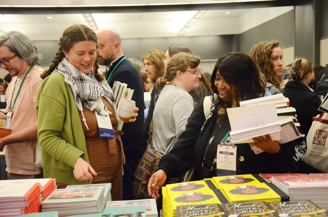 Heading home from Pittsburgh filled with so much love for the bookselling community. At one of the education panels we attended, Bookstores in the Time of Fascism, Keaun from @ujamaacommunitybookstore expressed how joy is a form of resistance and tha