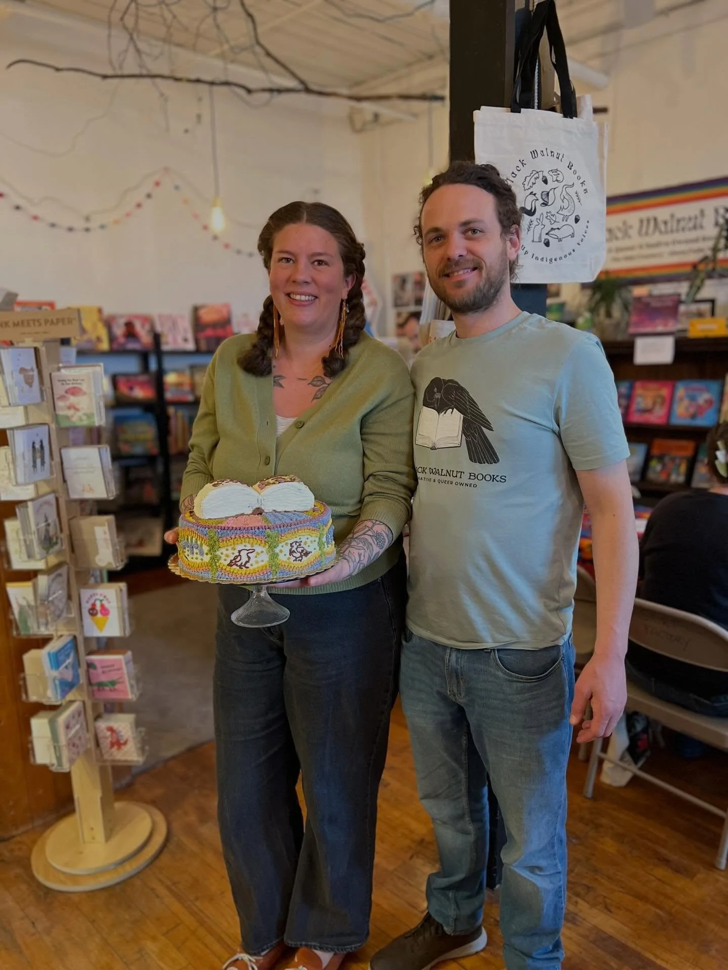 We celebrated 3 years of Black Walnut Books today with a gorgeous @kitch.a.vibe cake! I&rsquo;m deeply honored to get to be a bookseller to such a vibrant community! This has been a journey of creating connections and I&rsquo;m infinitely grateful to