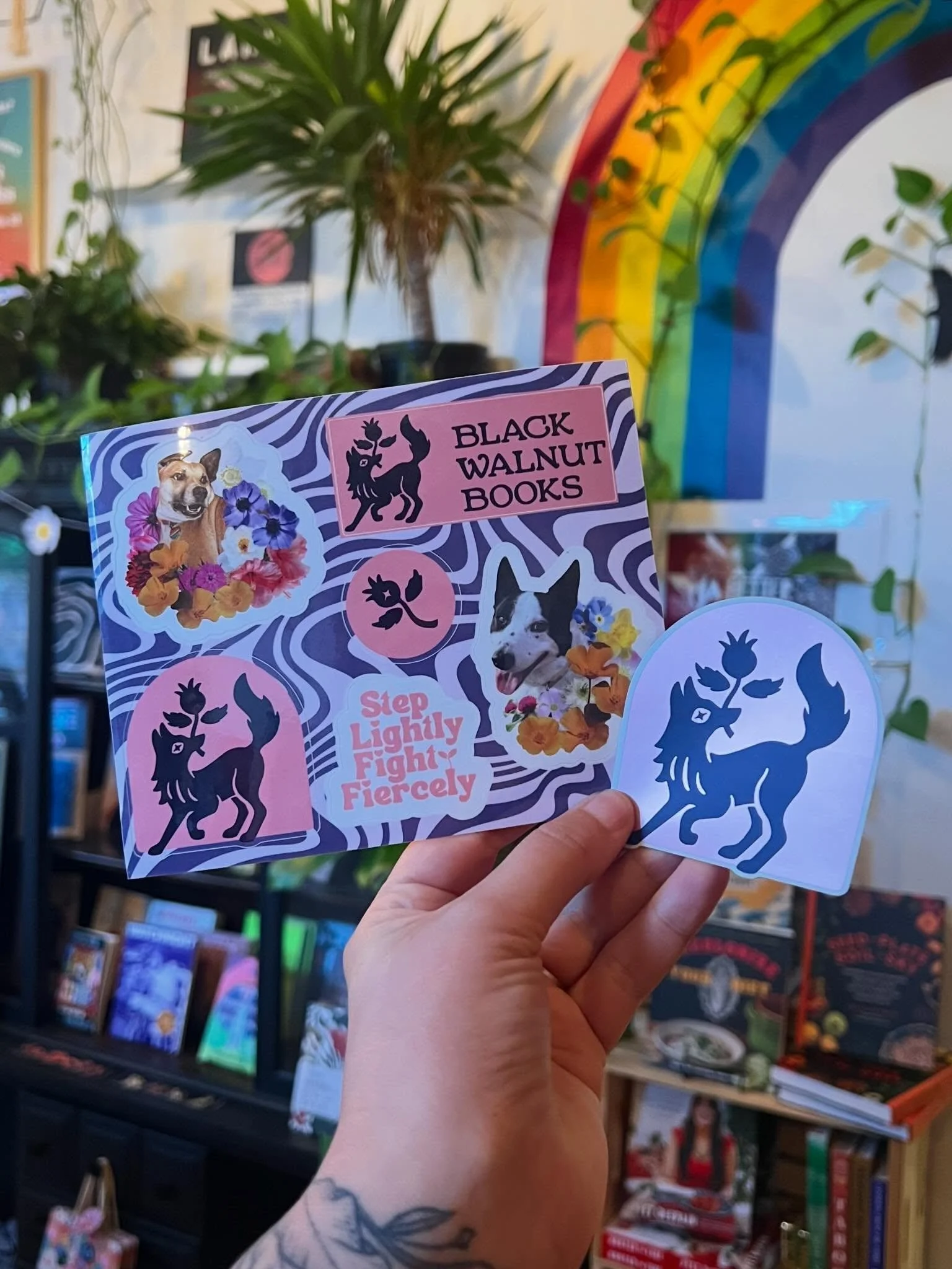 New stickers and sticker sheets just arrived! We love our new logo and are so excited to see it out in the wild! The coyote is a matte mirror finish and are $4 and the sticker sheets are waterproof and $6 💕