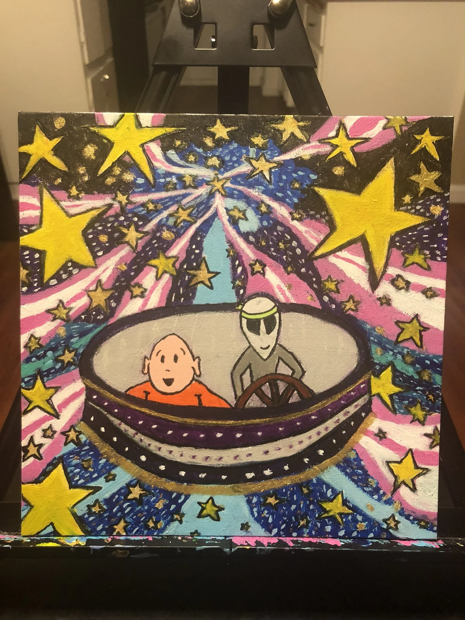 "Buddha & The Never Ending Galaxy" Matte Paper Print