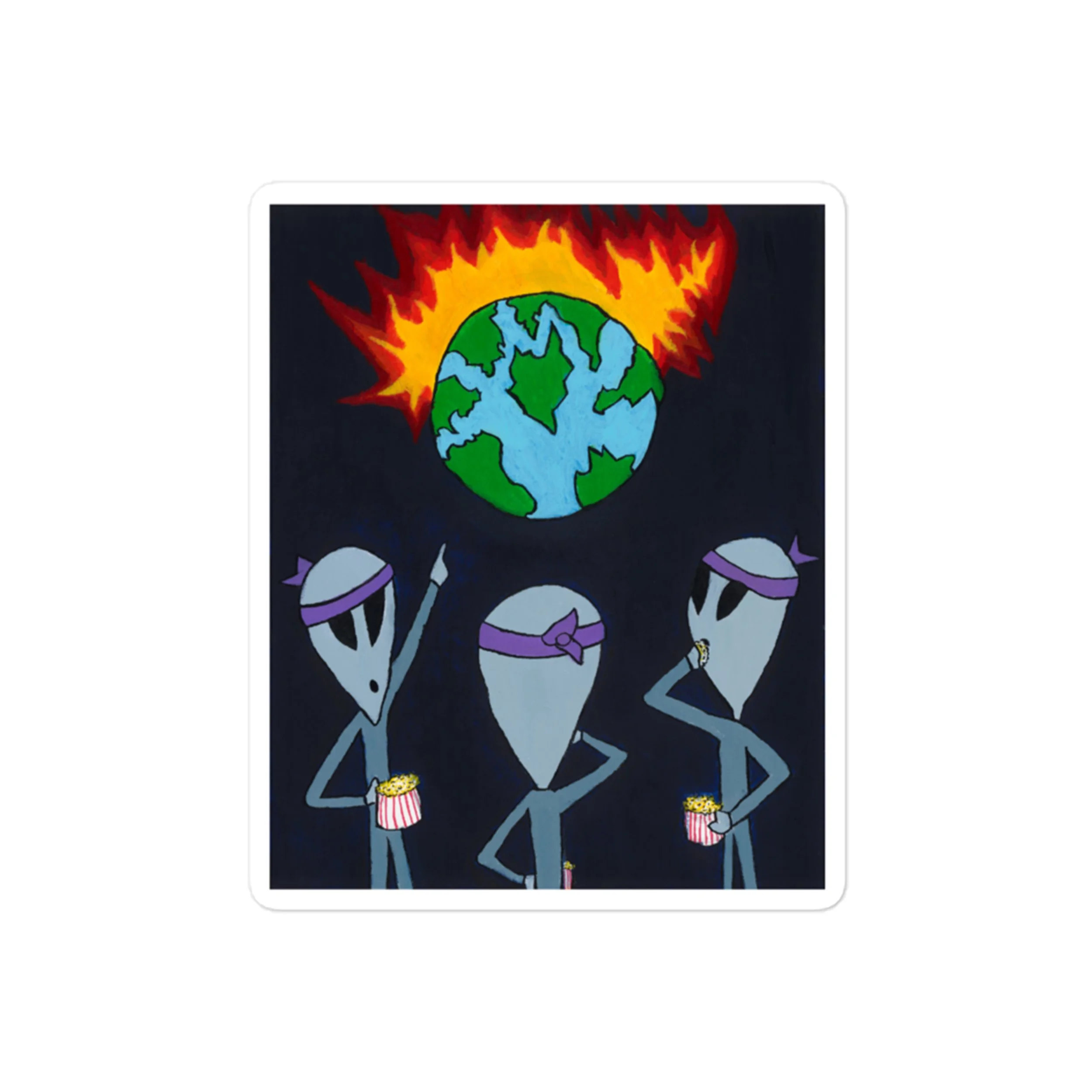 "The Burning Planet" Sticker