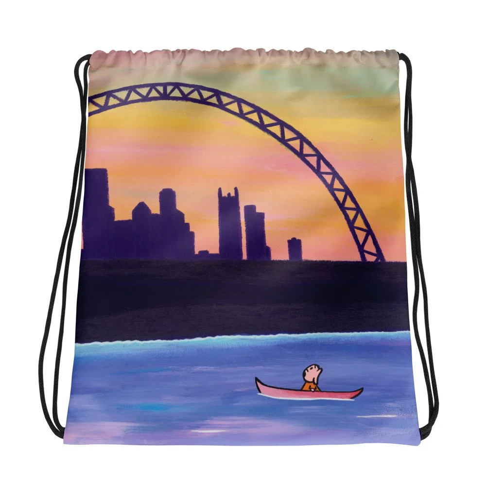 "Buddha & The Way Back Home" Drawstring Bag