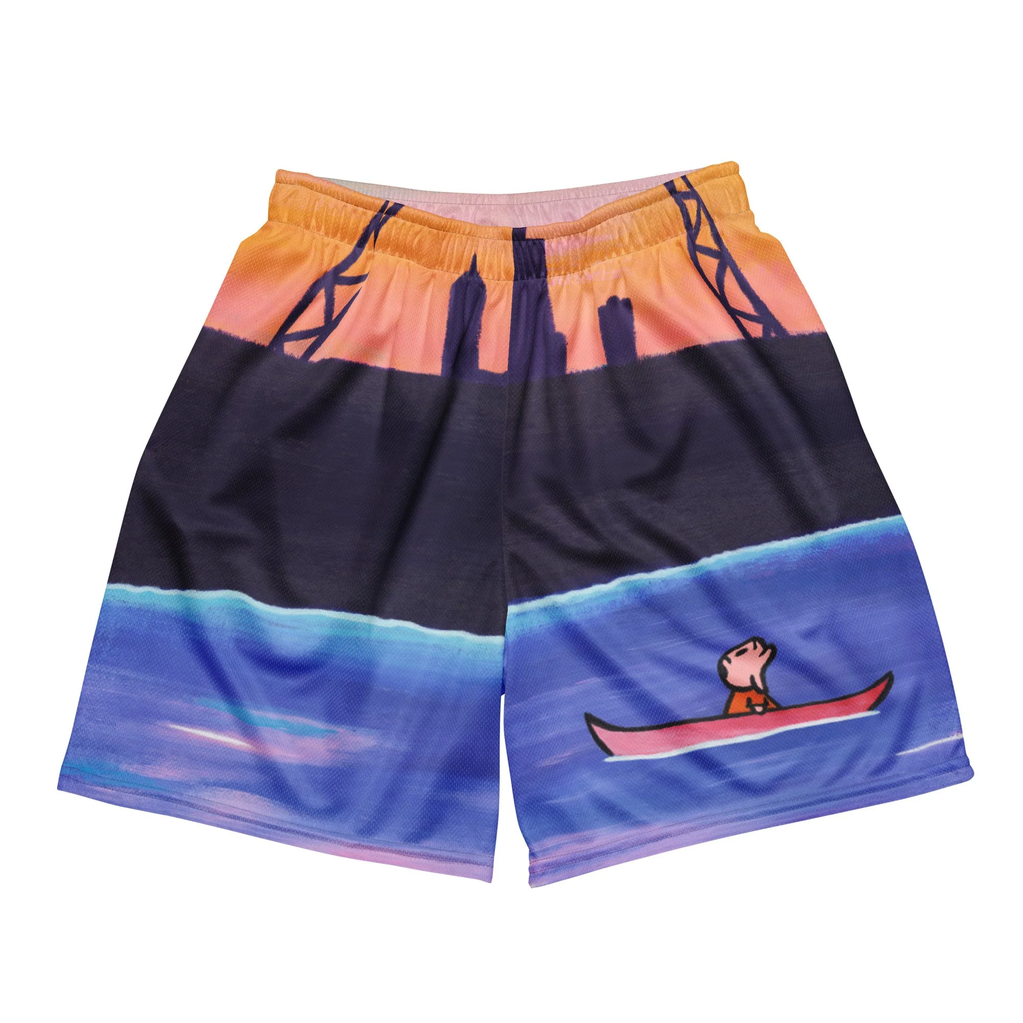 "Buddha & The Way Back Home" Mesh Shorts