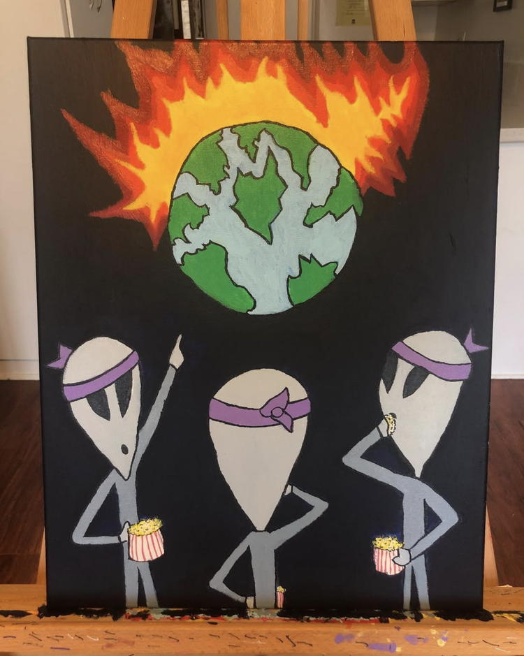 "The Burning Planet" Matte Paper Print