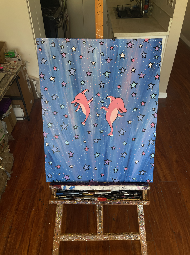 "Dolphins Dancing" (2023)