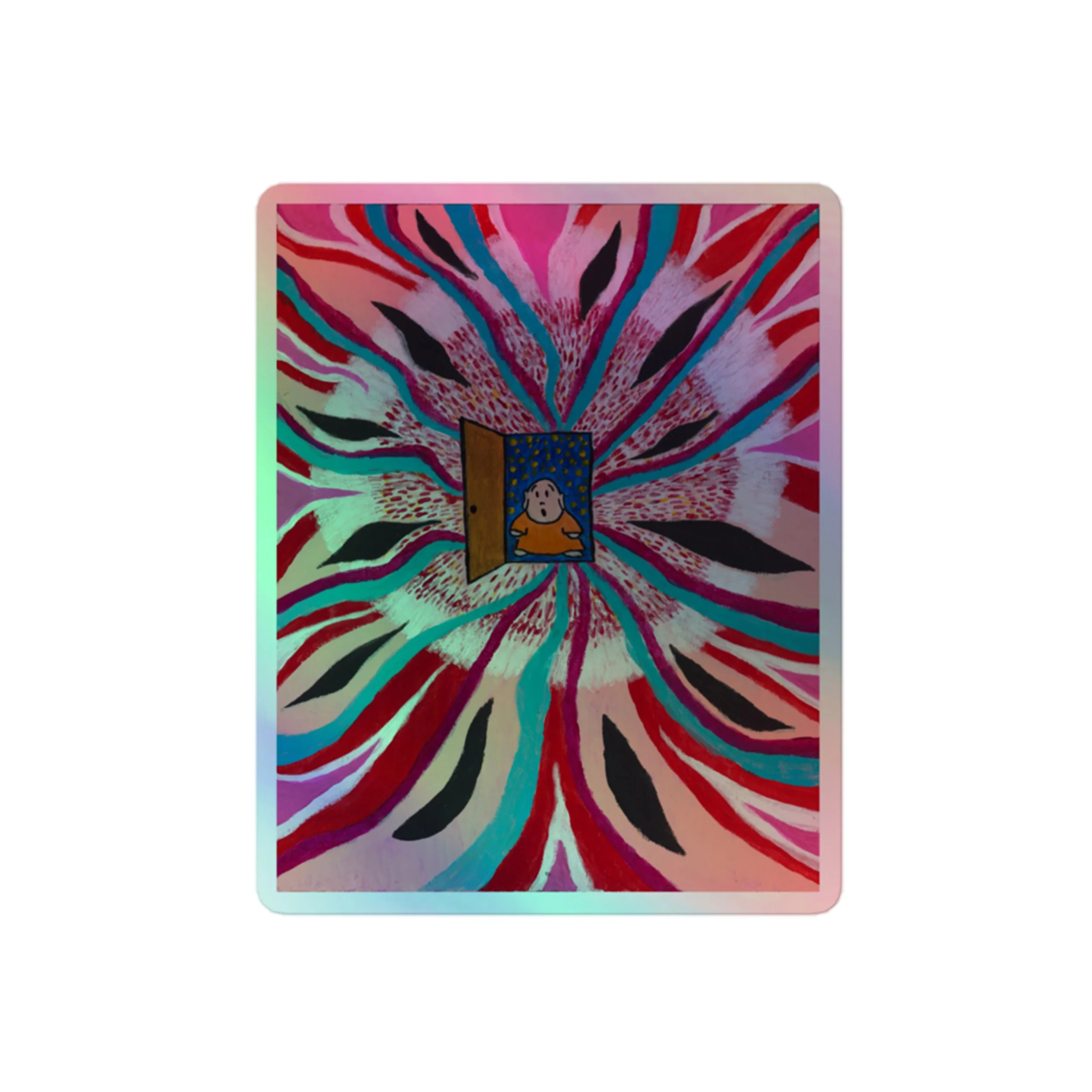 "Buddha & The Other Side Of The Door" Holographic Sticker