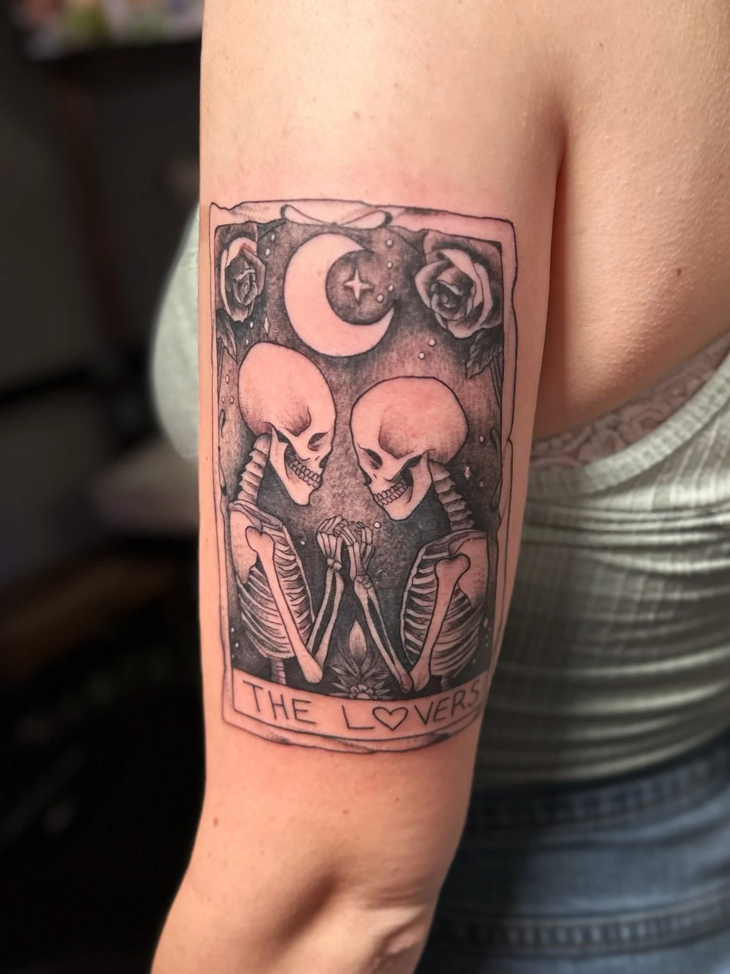 The Lovers on @autumns1015 

💀🖤💀

#tarottattoo #thelovers #theloverstattoo #tarotcardtattoo #tattoosbymeggles