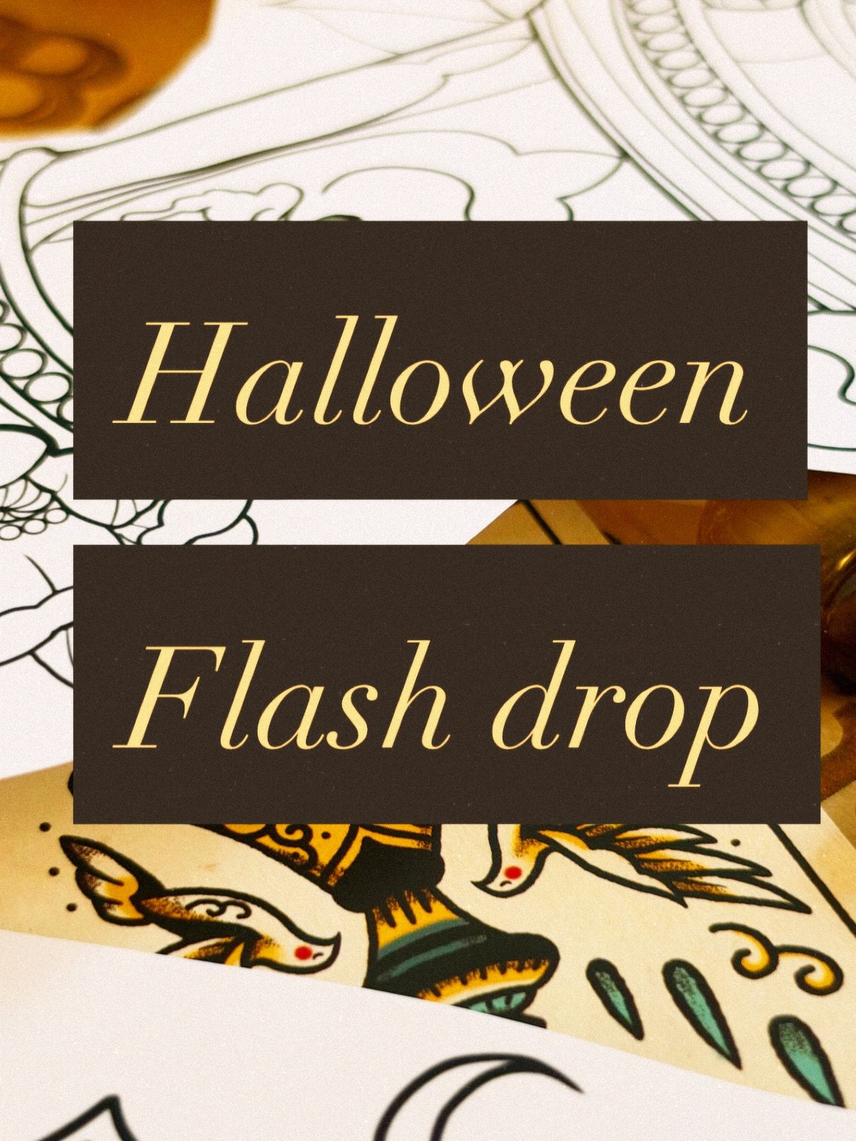 🕸️FLASH DROP 🕸️ 
I&rsquo;ll offer these designs through the month of October and beyond! 
🎃 For Halloween I will be dropping a different sheet of smaller designs to tattoo specifically on 10/31.
🦇 fill out the form in my bio to book any of these 