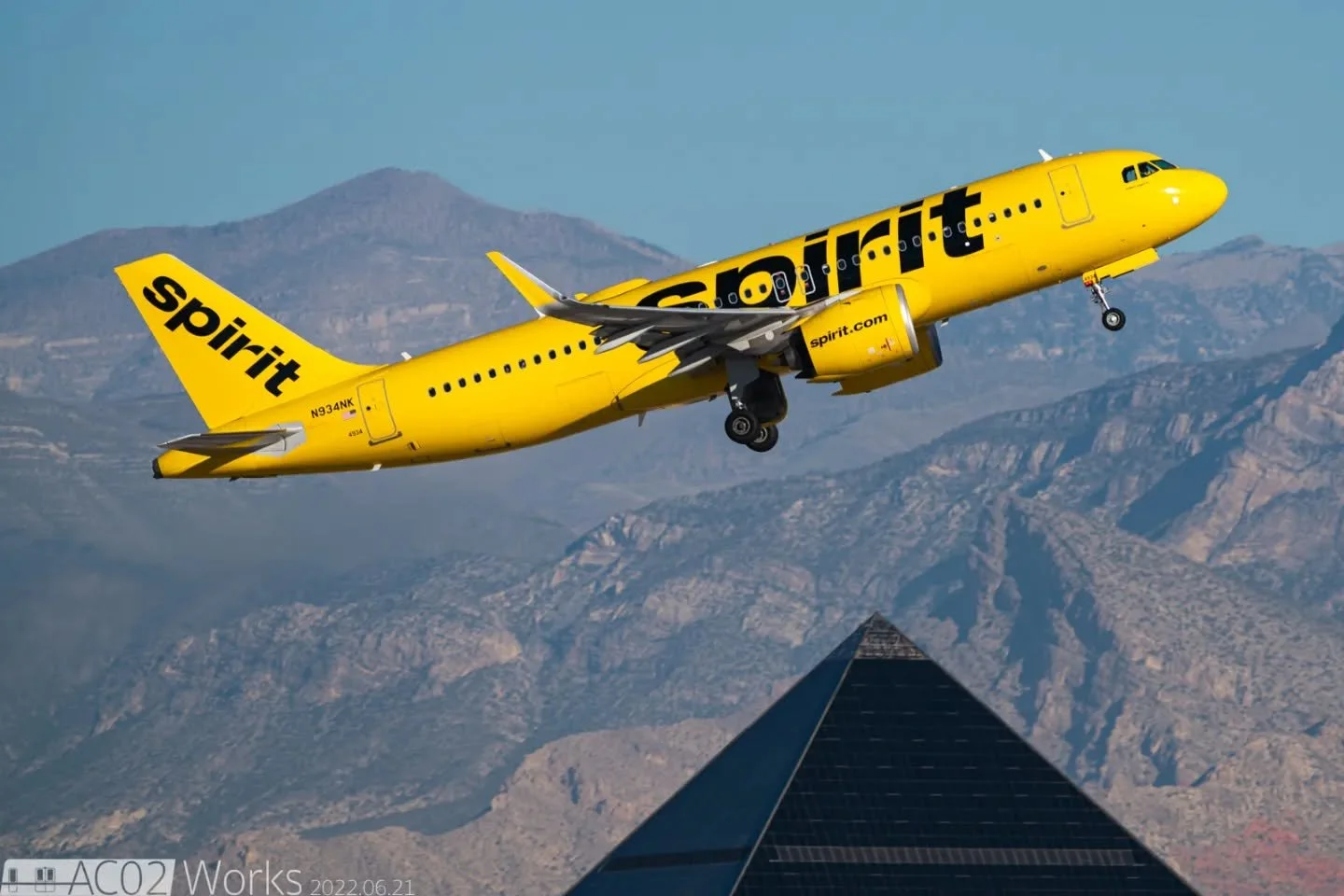 「High on spirit」

A Spirit Airlines A320neo is taking off in front of the iconic pyramid-like structure of Luxor Hotel and the Spring Mountains from Las Vegas Harry Reid International Airport, NV, USA.

====================
Taken on 2022.06.21. #lasv