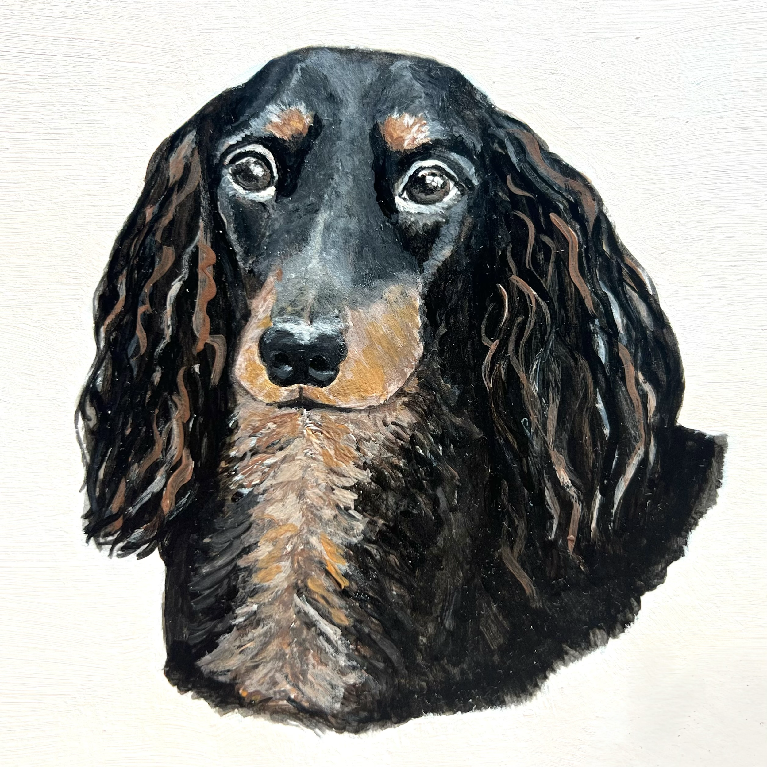 "Franky" (2025), Acrylic on paper, 4"x4"