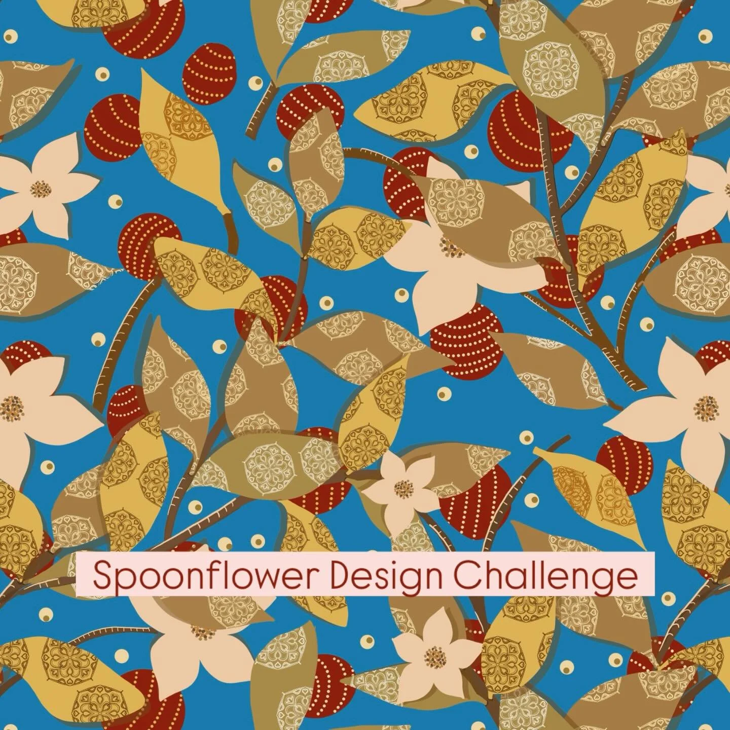 My entry for this week's challenge which is supposed to celebrate makers who love to craft things. Here's a design with a patchwork/ collage look that has patterns upon a pattern. #designchallenge#spoonflowermakers #spoonflowerfabric #collageartists 
