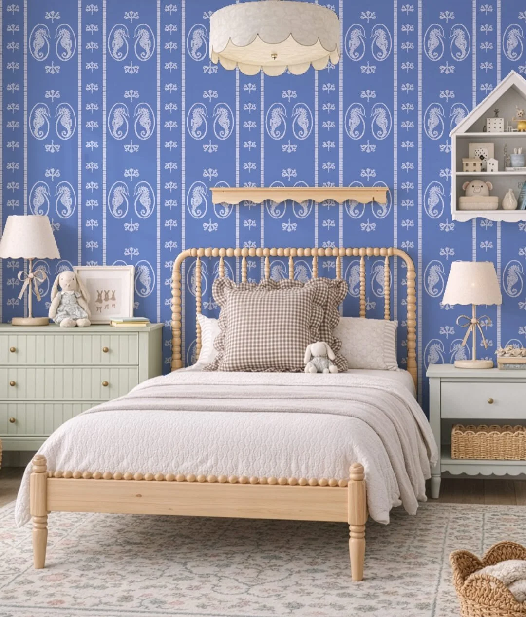 Another stripe pattern this one is from the recent #spoonflowerdesignchallenge first picture is a magic mock up from @ashleighfishstudio which I think is quite brilliant. #nurserywallpaper #nauticalstripes #blenderbonanza26 @powersellersacademy