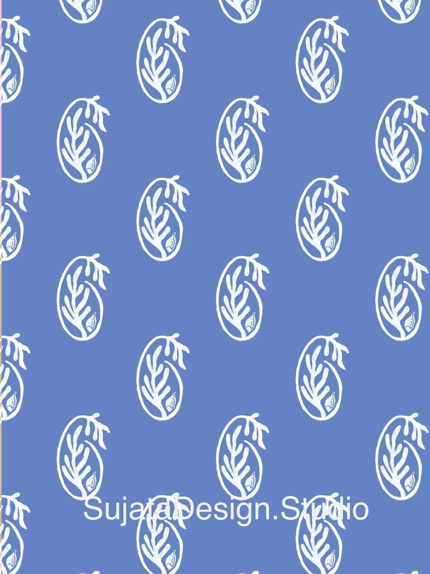 The second prompt for the #blenderbonanza26 organized by @powersellersacademy is a block print. My favorite kind of pattern especially because how airy and elegant and yet casual they look. Here's my little paisley motif with seaweed and a shell with