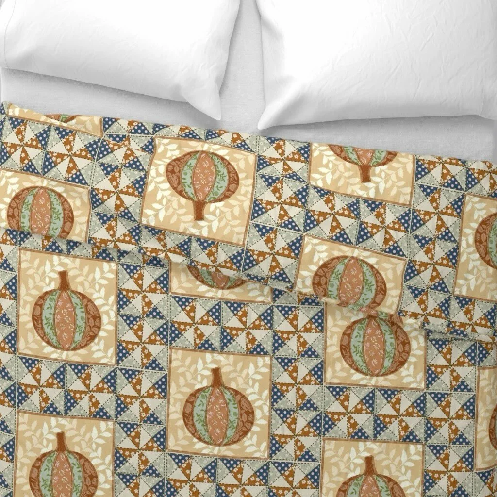 Pumpkin patch pattern is my entry for this week's #spoonflowerdesignchallenge. It's a simple appliqu&eacute;d motif surrounded by pinwheel quilt blocks in cozy fall colors. I hope you like it. 
#cottagecorefashion #spoonflowerdesigner #pumpkinpattern