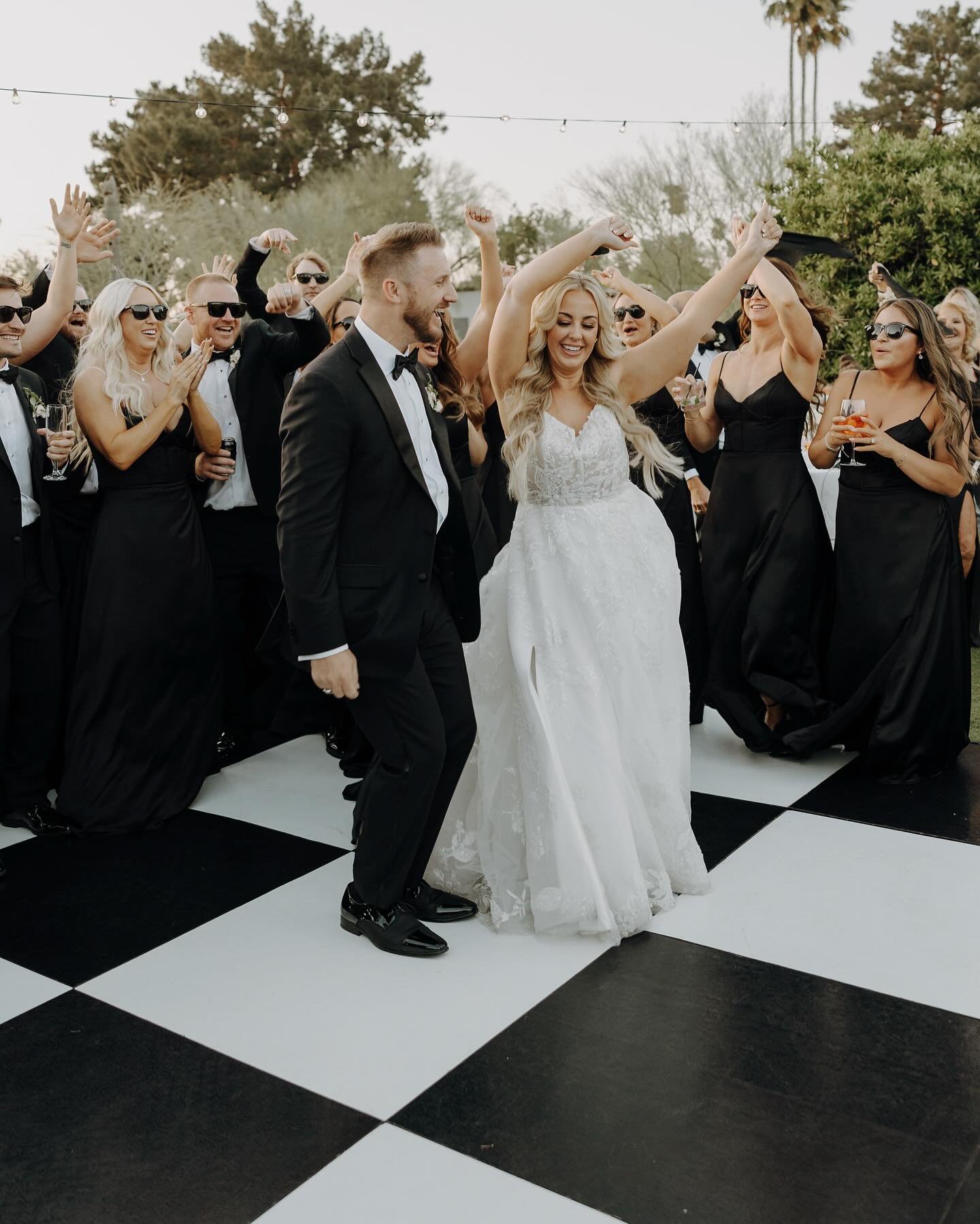 We can&rsquo;t decide&hellip; which is your favorite checkered dance floor? Black &amp; White or Natural Oak &amp; White?!

#arizonaweddings #azwedding #arizonawedding #azweddings #phoenixwedding #weddingphotography #wedding #phoenixweddings #arizona