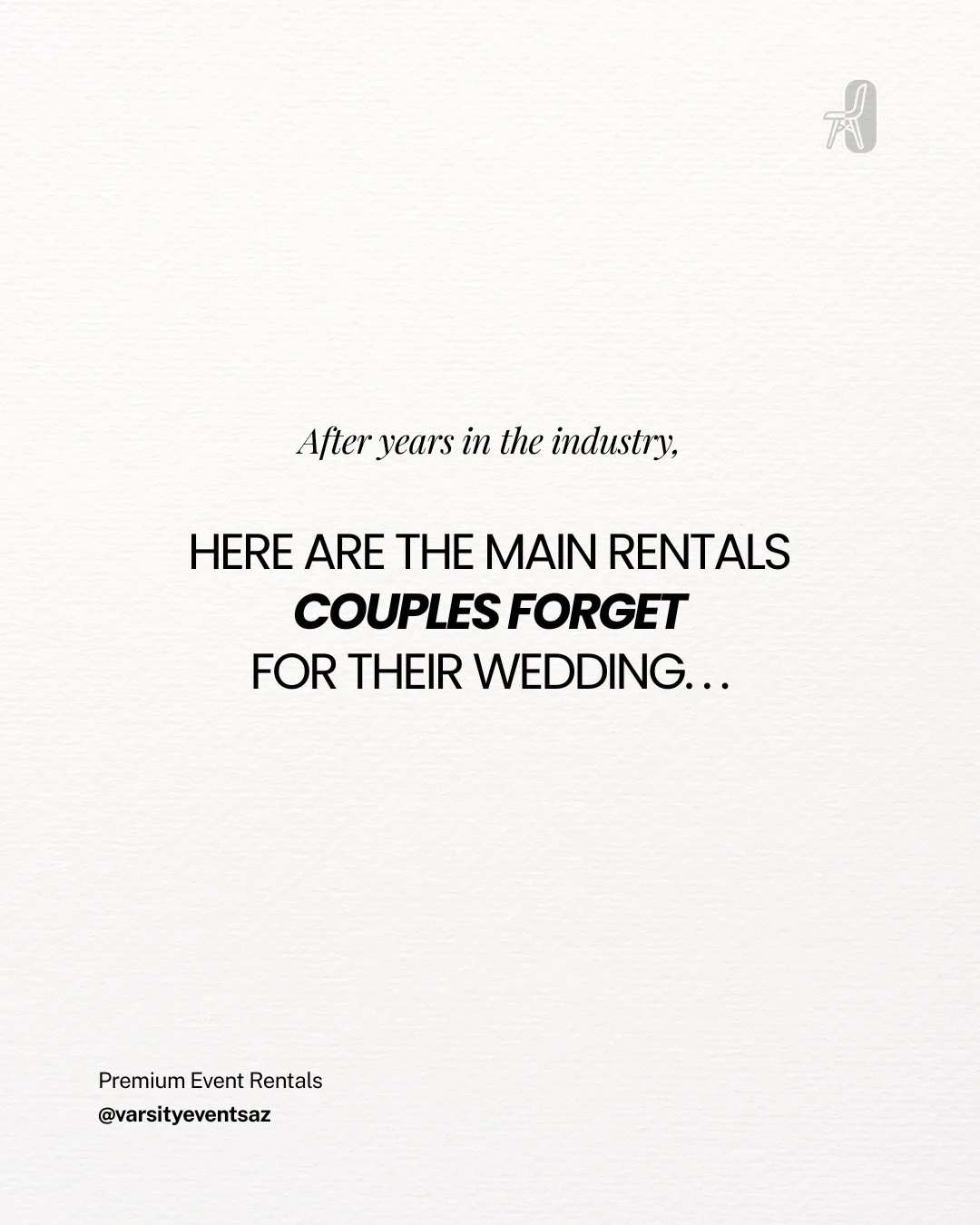 We&rsquo;ve seen it before so that YOU won&rsquo;t have to!

#arizonaweddingrentals #weddingtips #eventrental #weddingsetup #scottsdalewedding