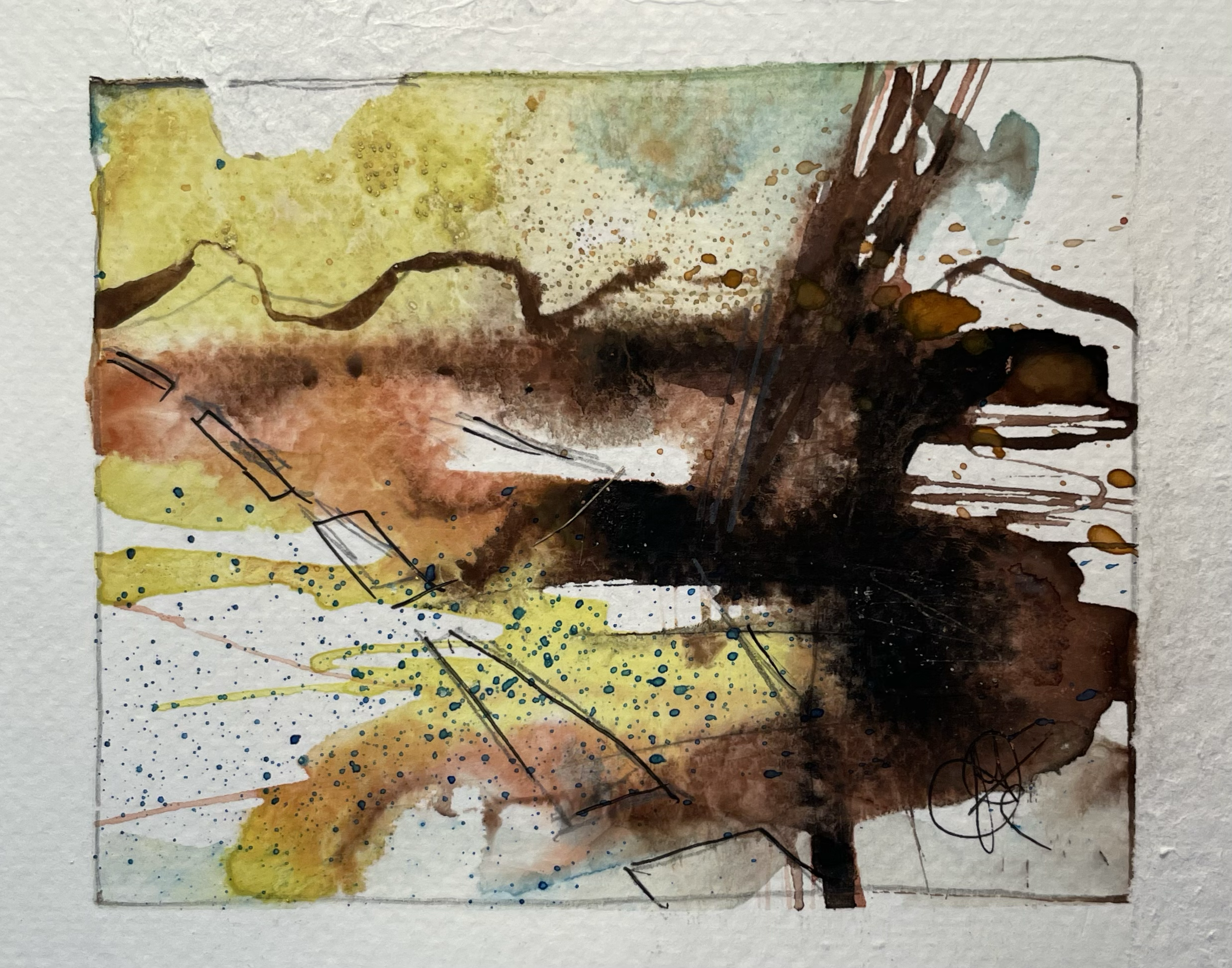 Title: "to the mountains"
Watercolour on paper