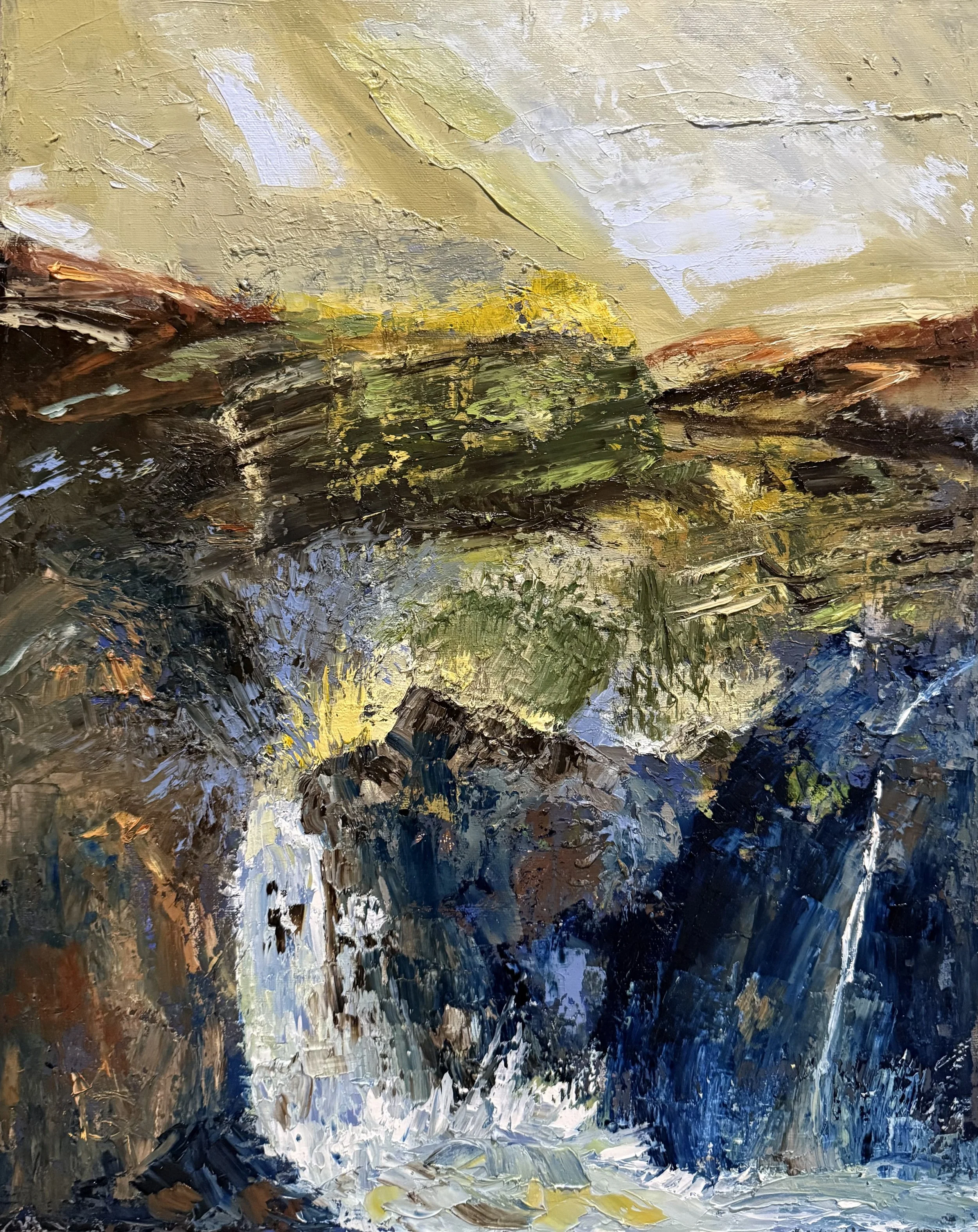 The Golden Horizon - Oil painting -20"x16" x2"  