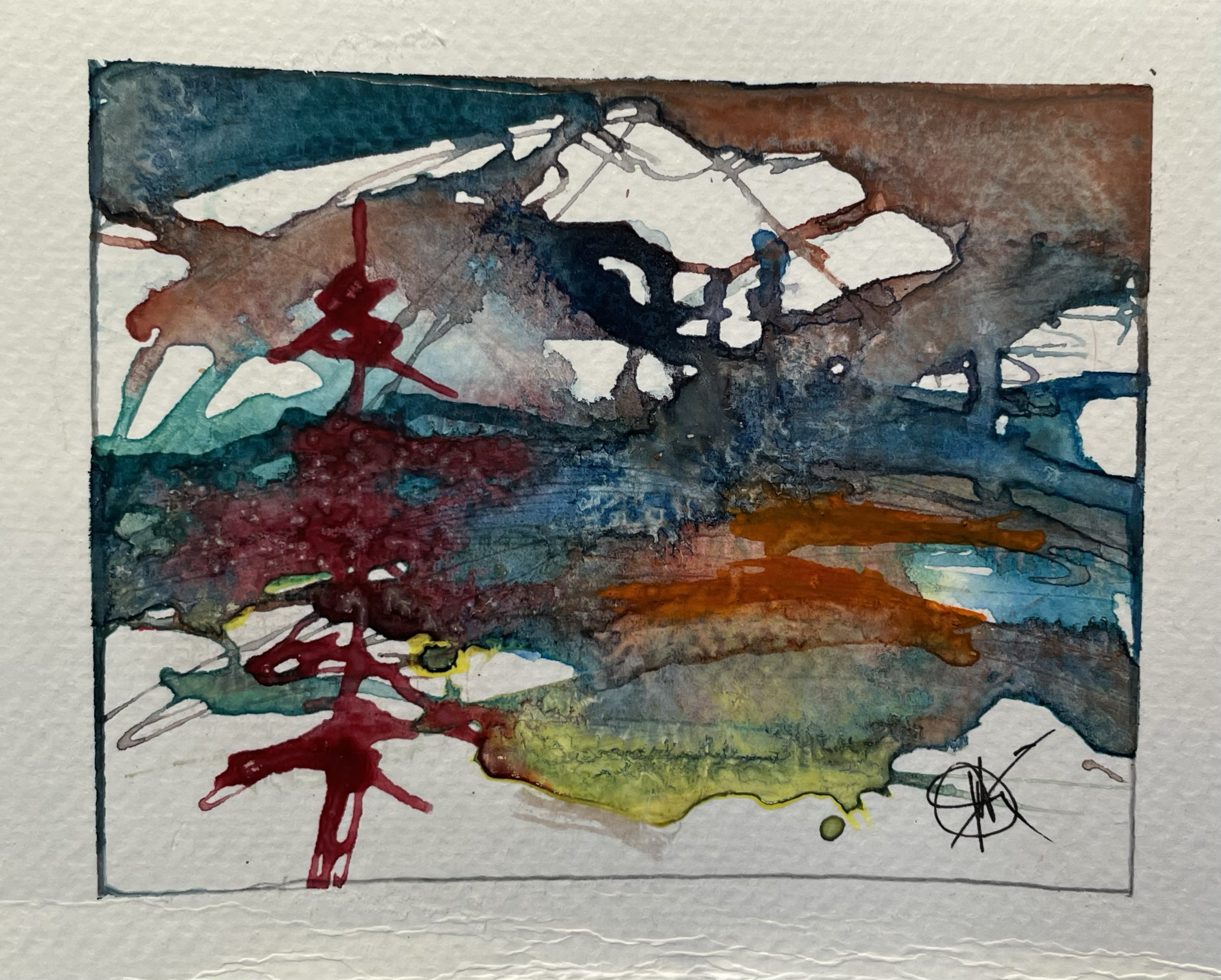 Title: "Cline river"
Watercolour on paper