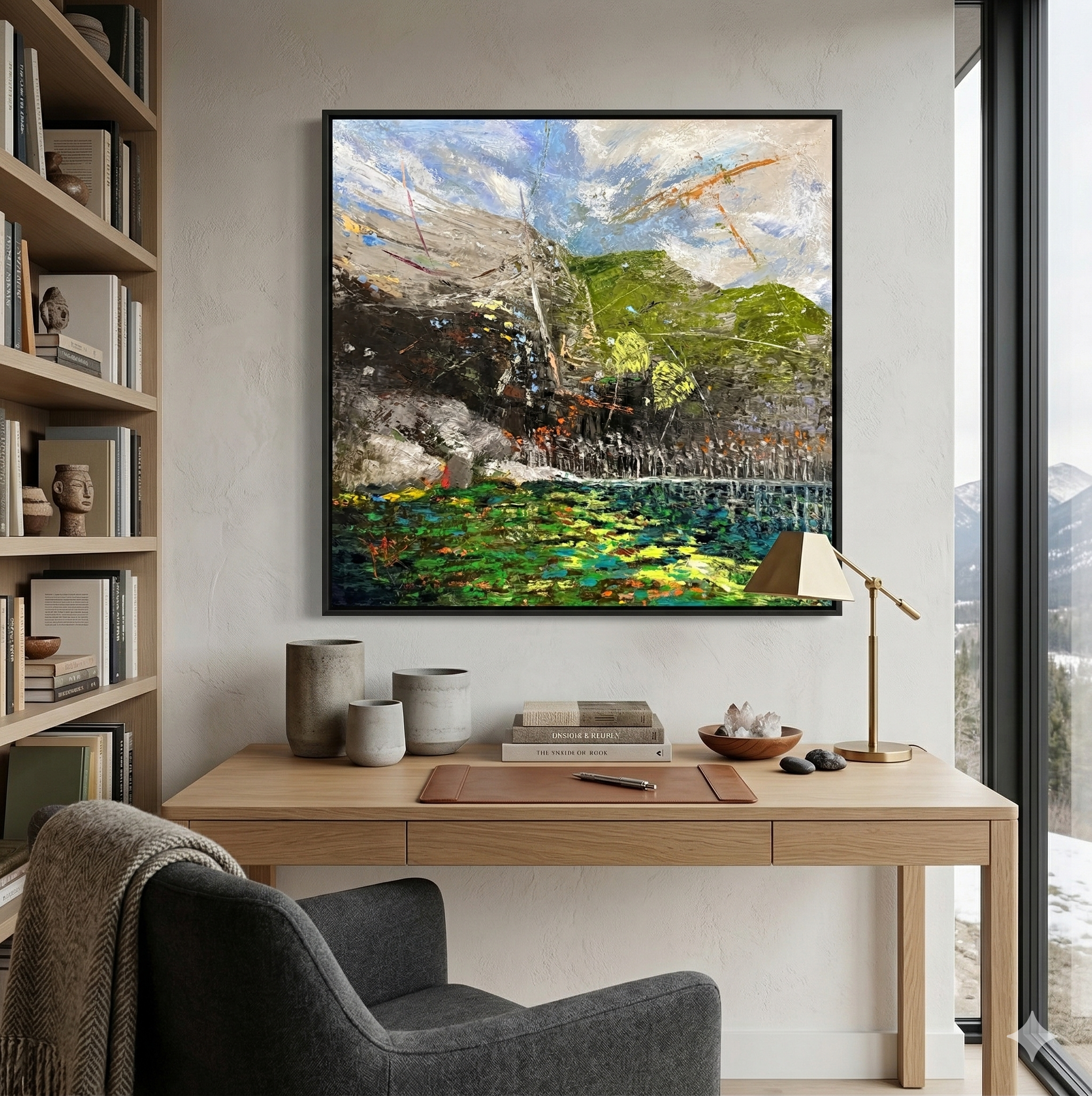 "A chromatic map of a fleeting moment—an invitation to step beyond the surface and lose yourself in the atmospheric weight of the summit."