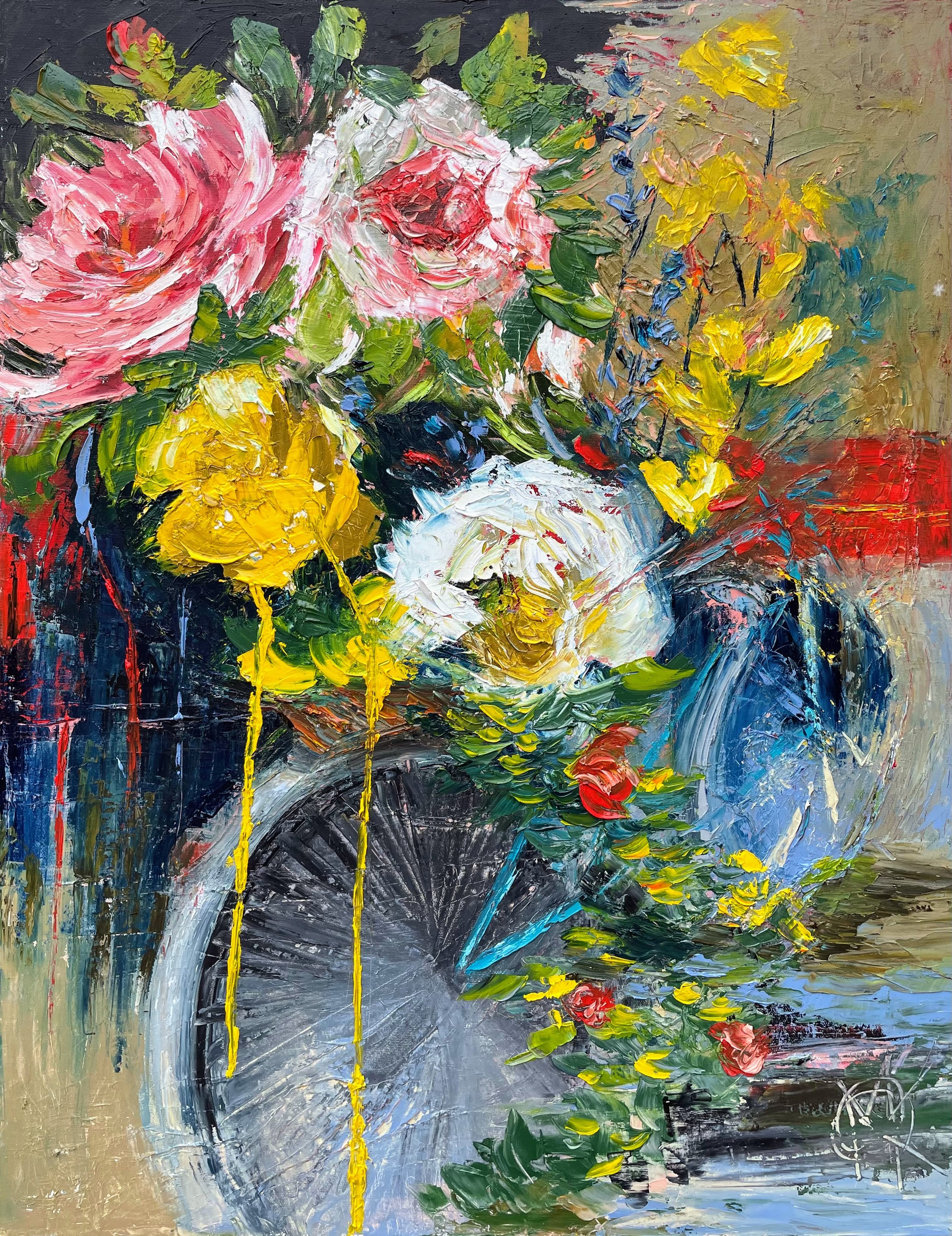 Title: Back from the flower shop
Oil on canvas 20"x24"
- Rich with Textures