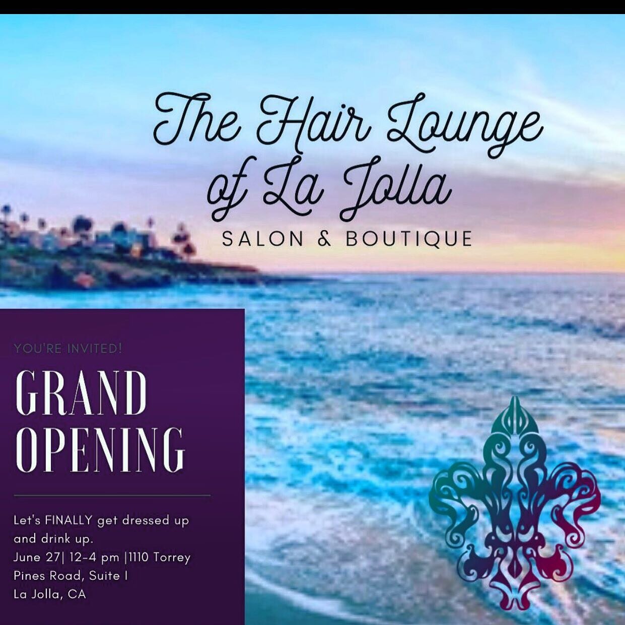🟣 Be There or Be Square 🟪 #thehairloungeoflajolla #lajolla 🌸GRAND OPENING 🌸 TOMORROW 12-4 ishhh 06/27 #june27 #june27th #thehairloungelajolla #thetanloungeoflajolla #hairbycaseybrook #MUA #hair #reiki #tan #tanning #spraytan  #organicspraytan #wa