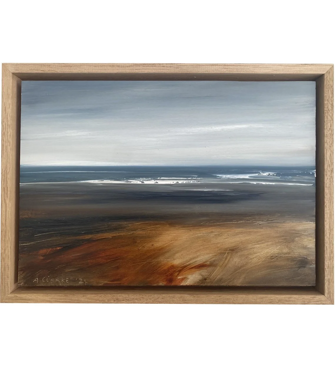 An April Beach Walk Beach Oil painting by Alana clarke.jpg