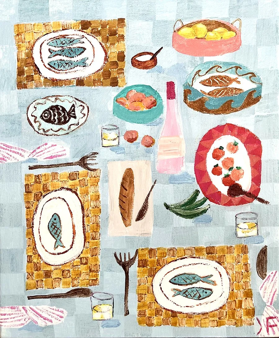 Fish & Bread 01 Original Painting